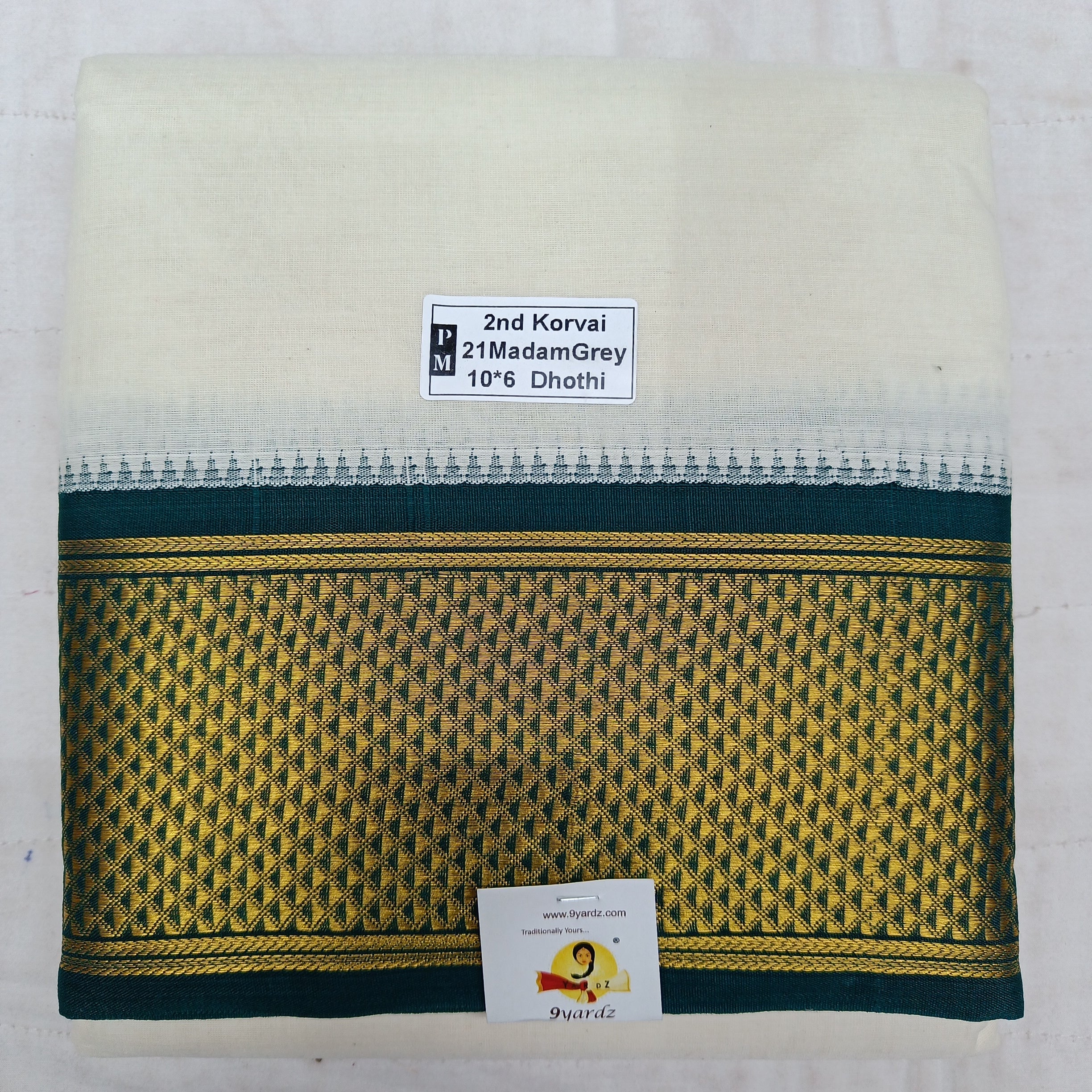 Pure cotton Muhurtham dhoti 10*6 21maadampet