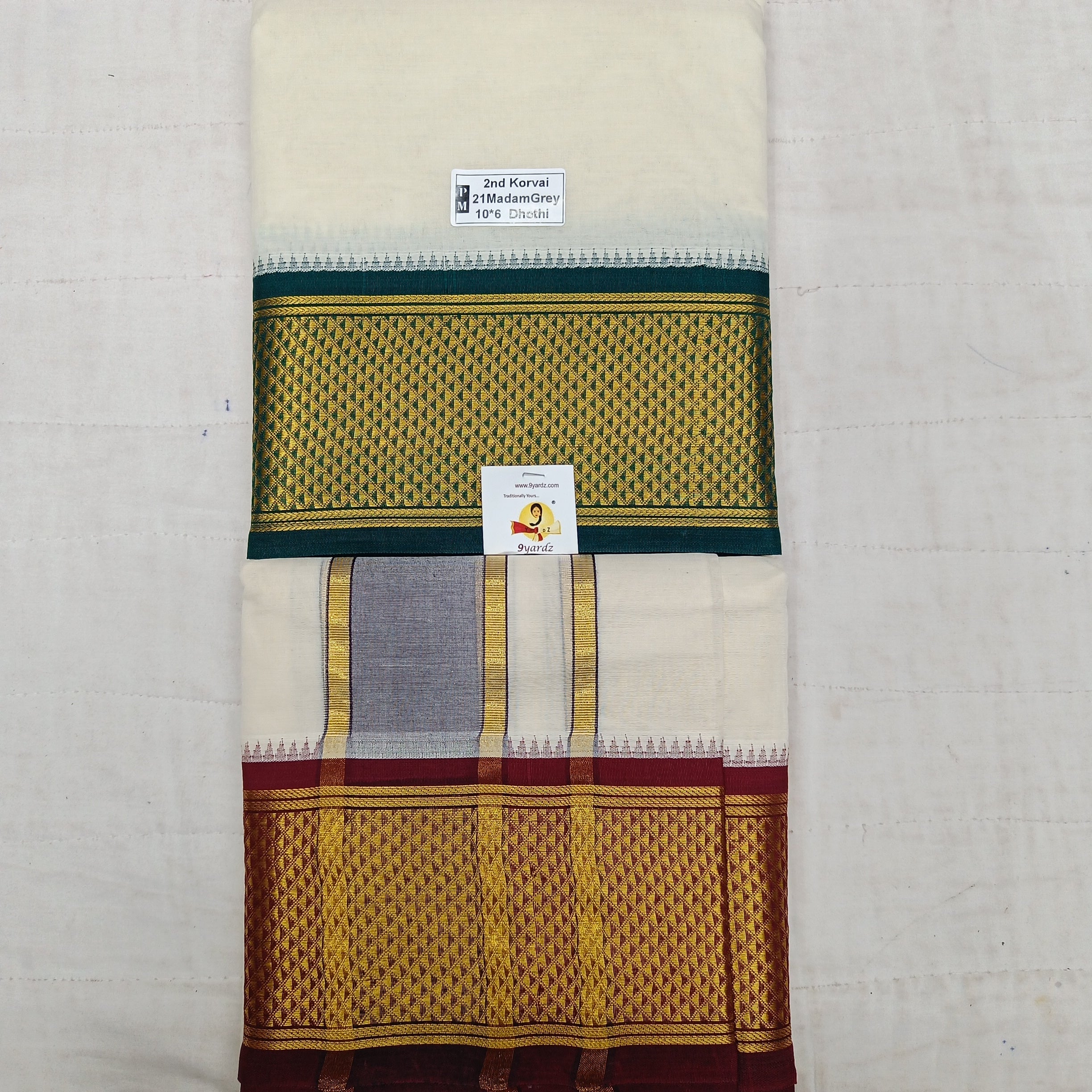 Pure cotton Muhurtham dhoti 10*6 21maadampet
