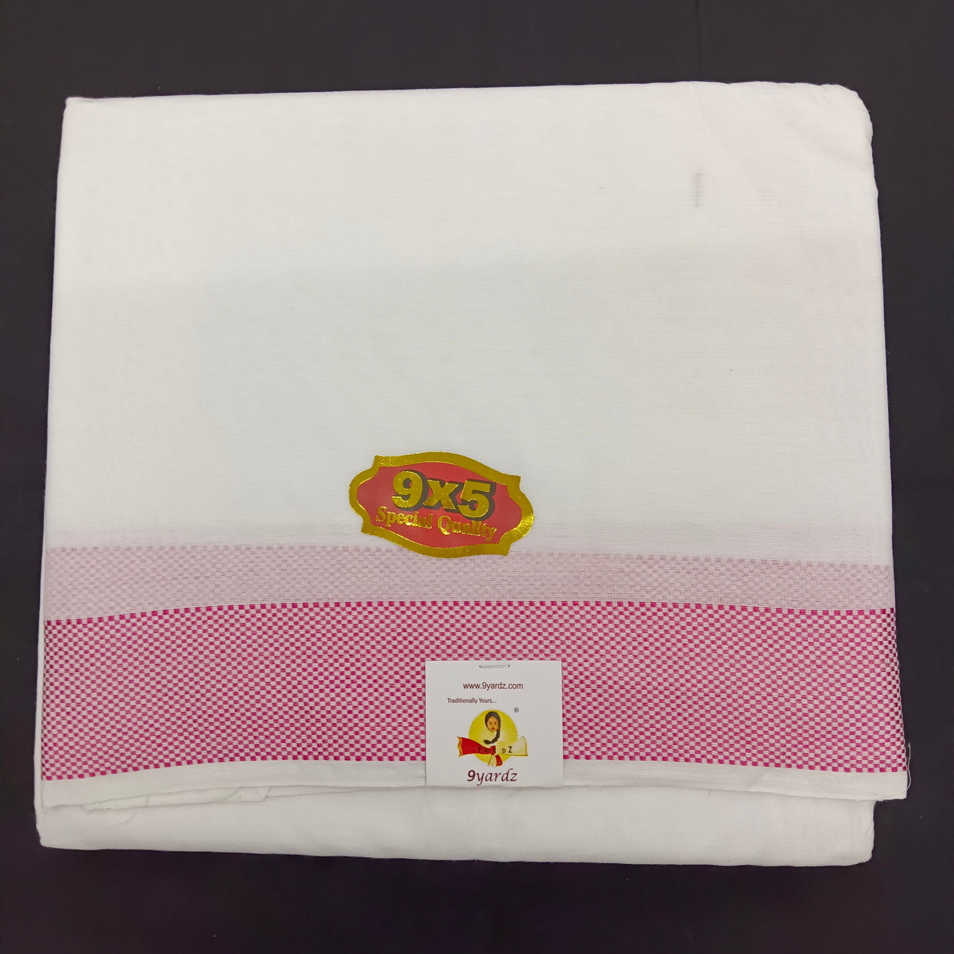 Cotton Dhothi Bleached 9*5