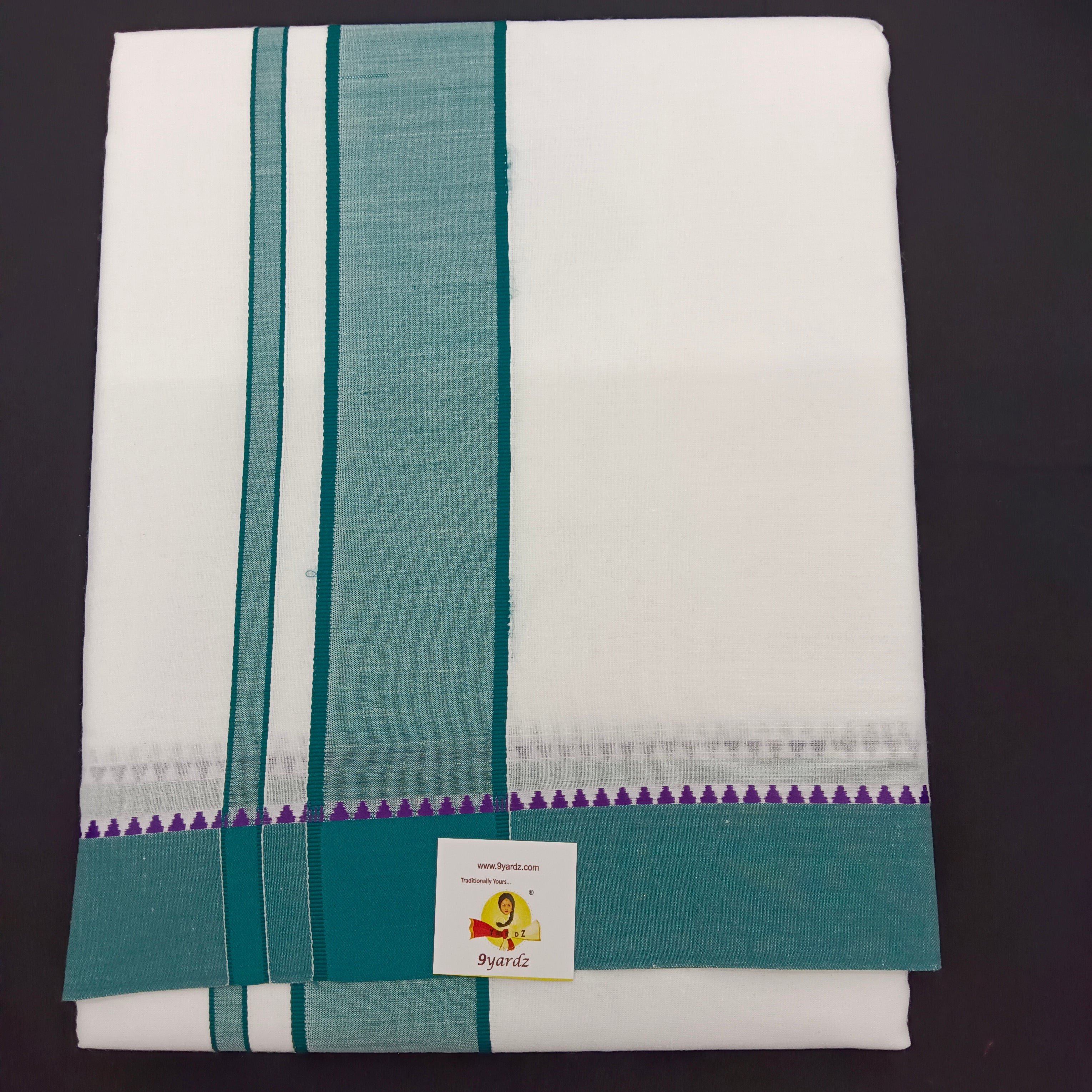 Cotton Dhothi Bleached 9*5