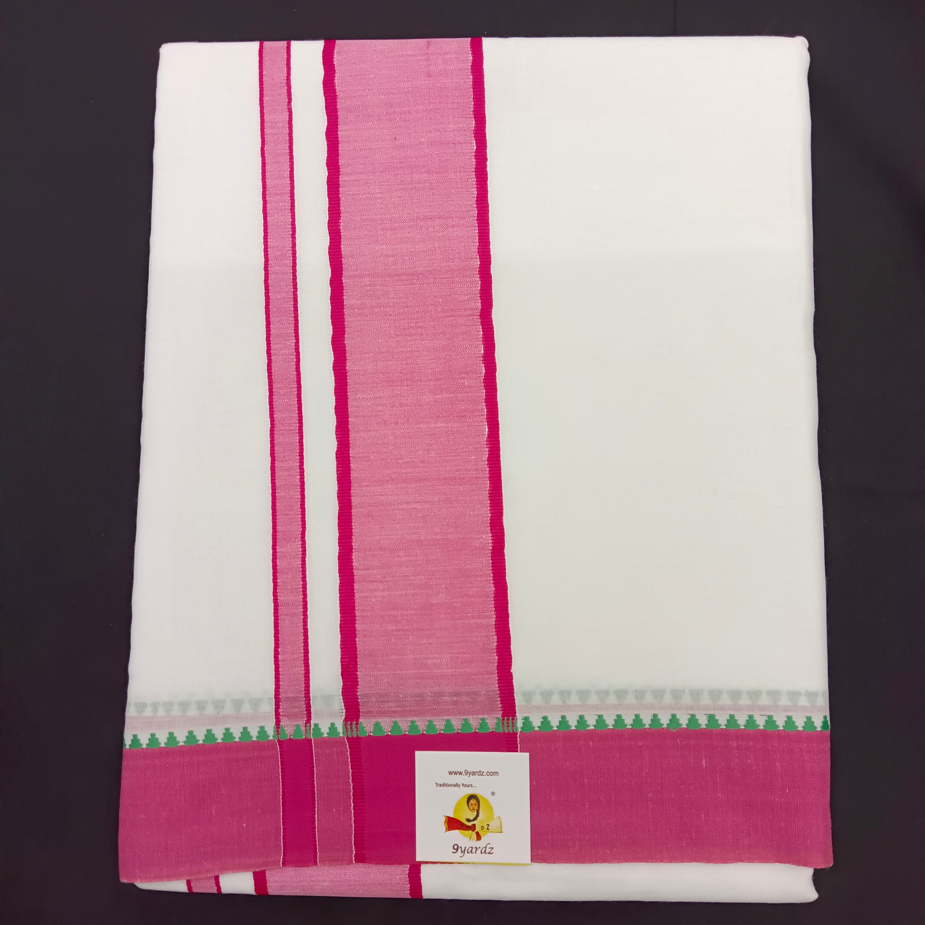 Cotton Dhothi Bleached 9*5