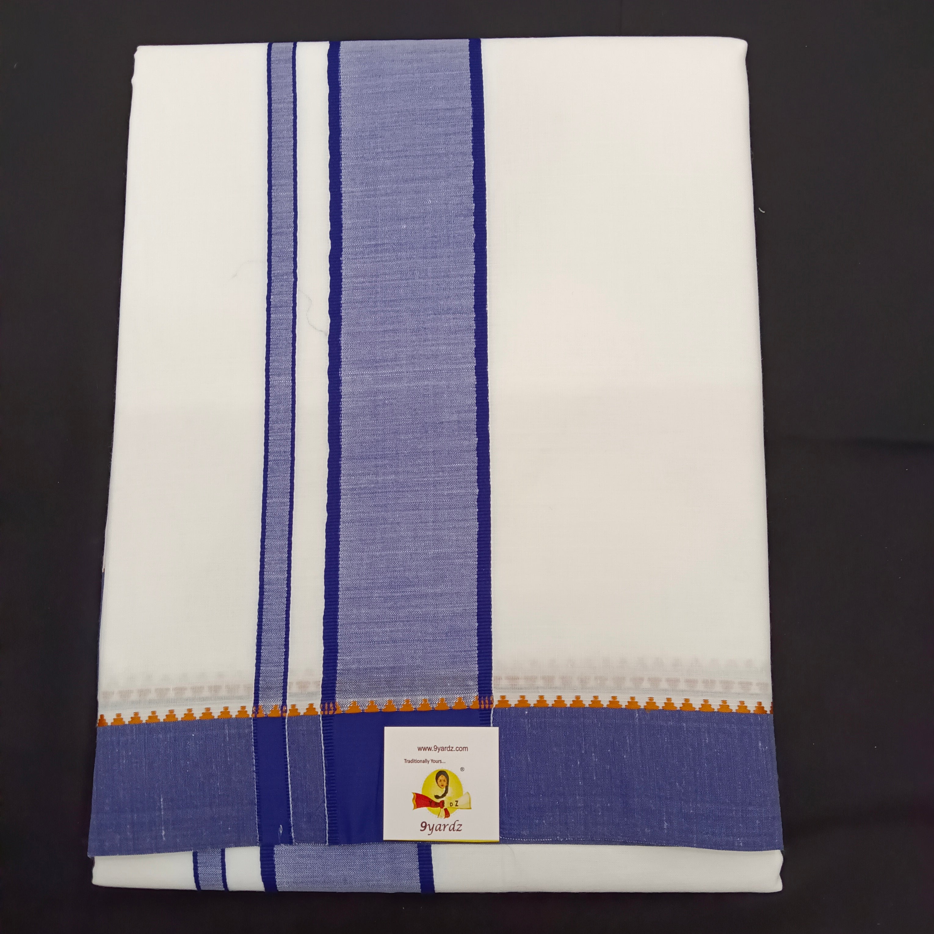 Cotton Dhothi Bleached 9*5