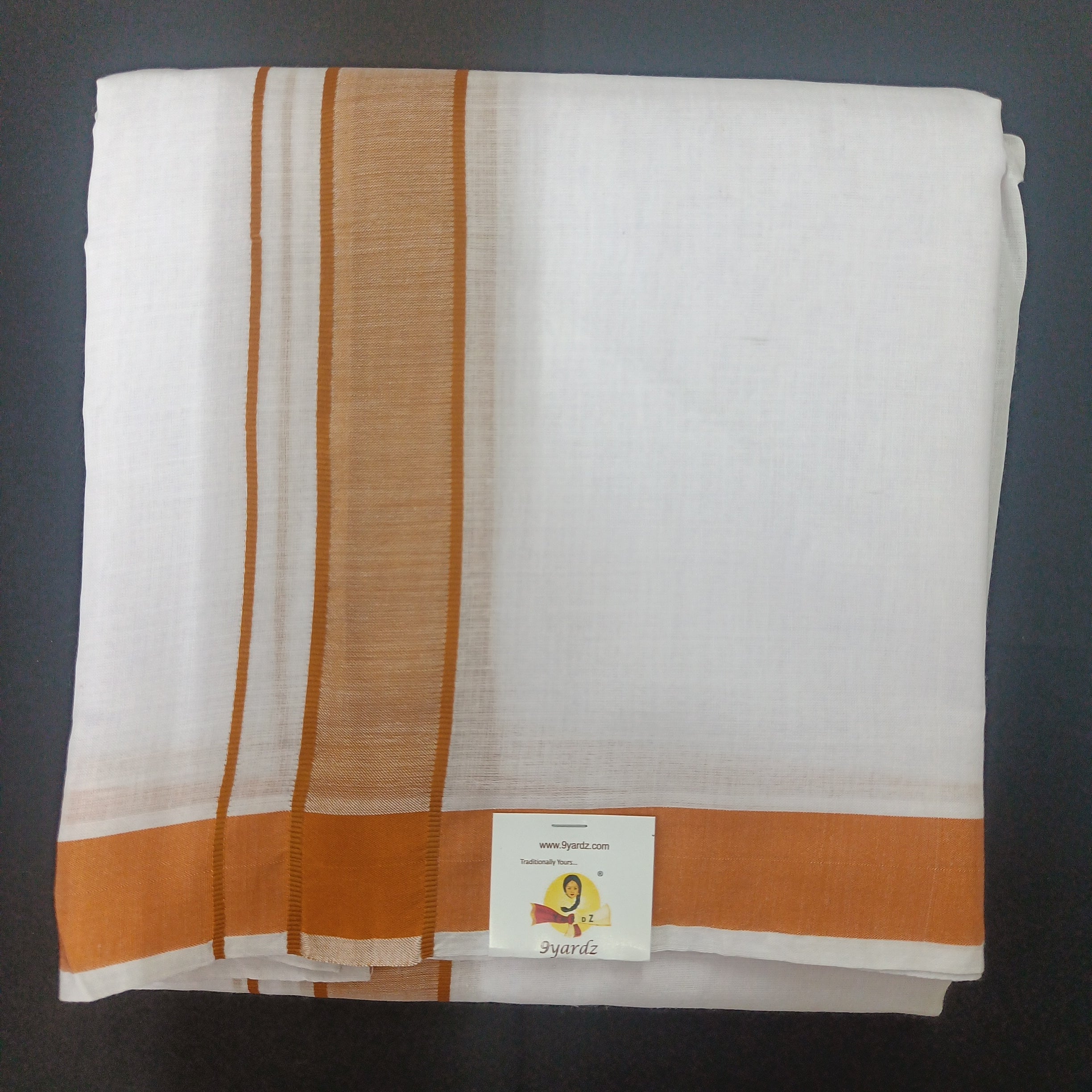 Cotton Dhothi Bleached 9*5