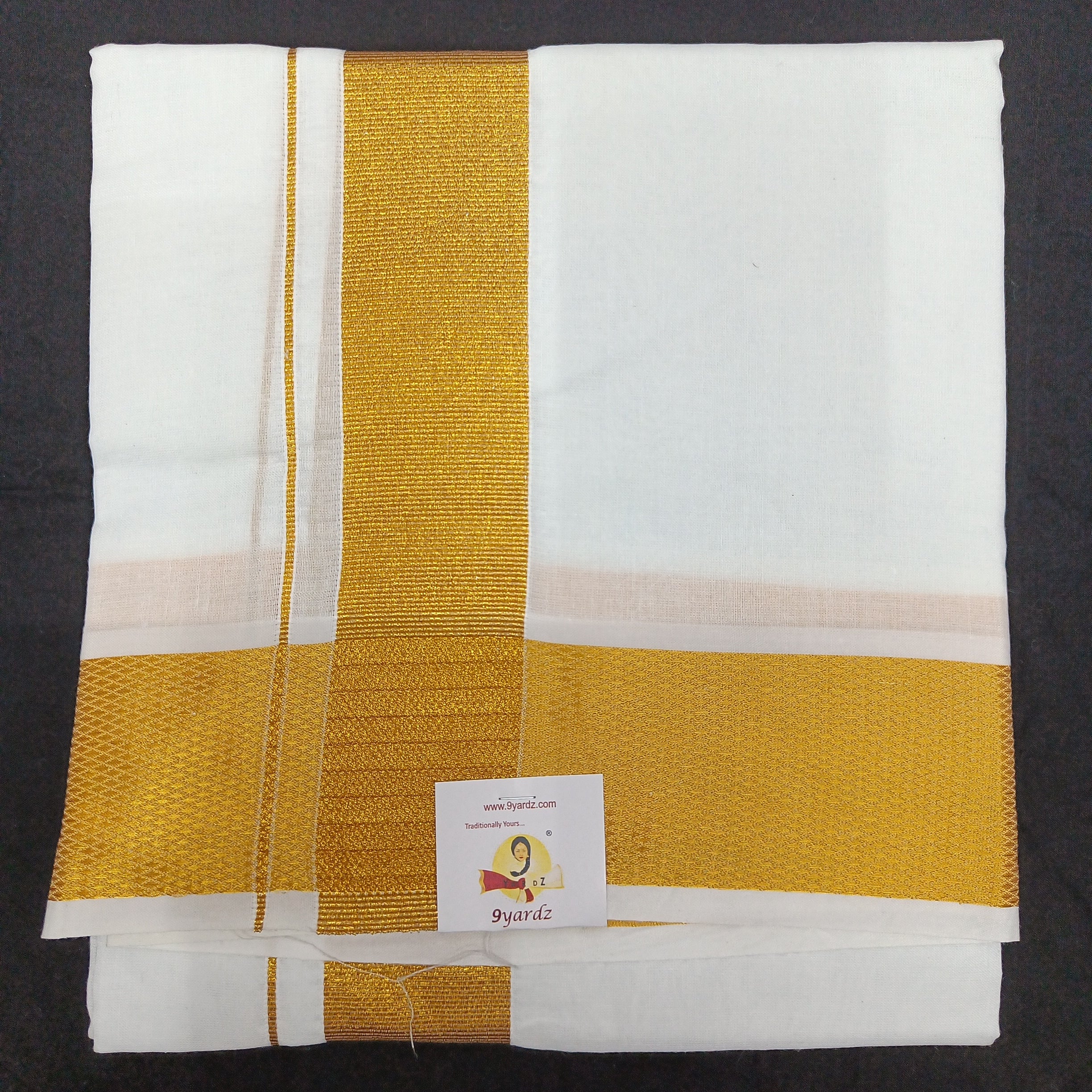 Cotton Dhothi Bleached 4 muzham