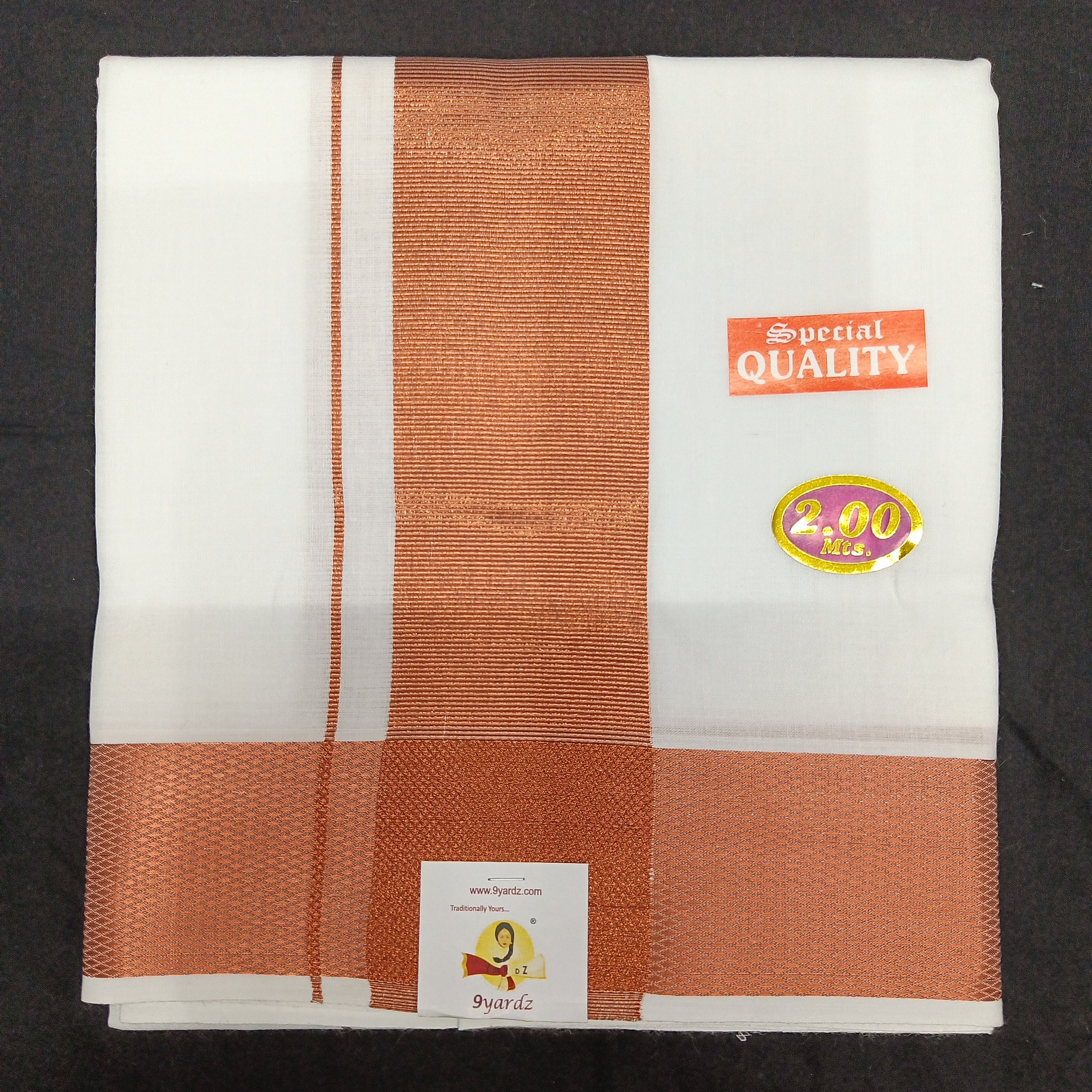 Cotton Dhothi Bleached 4 muzham