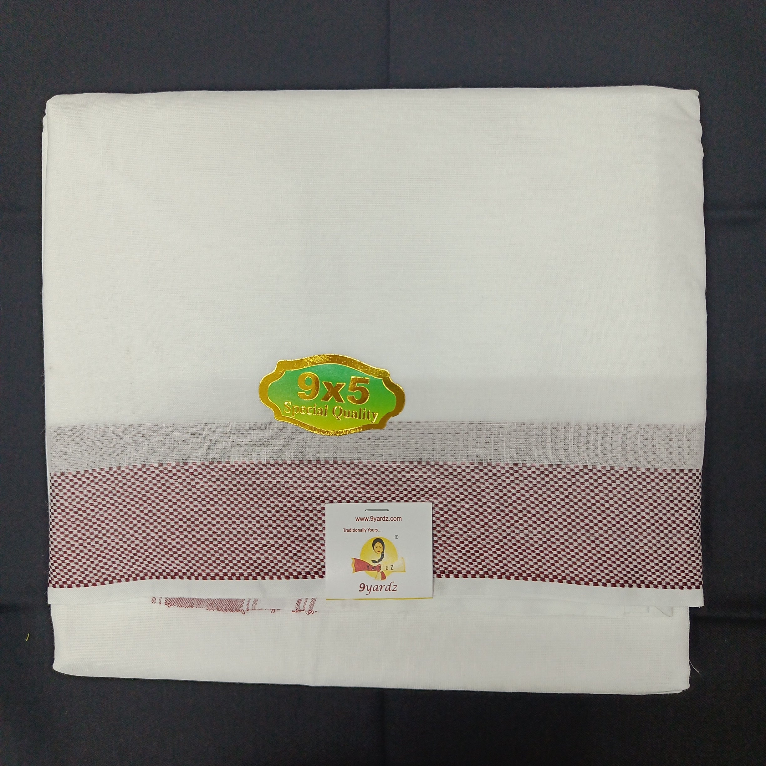 Cotton Dhothi Bleached 9*5