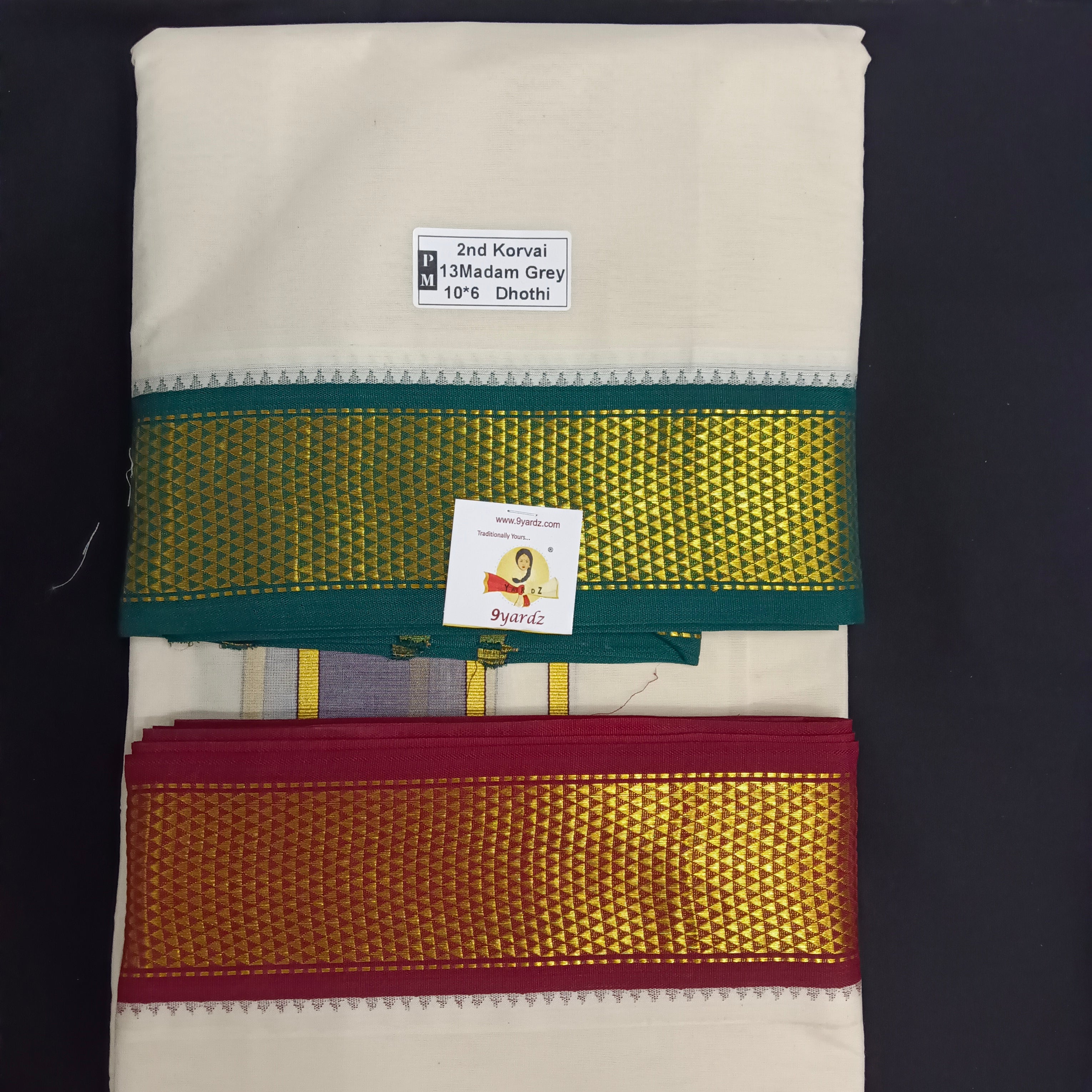 Pure cotton Muhurtham dhoti 10*6 13kann