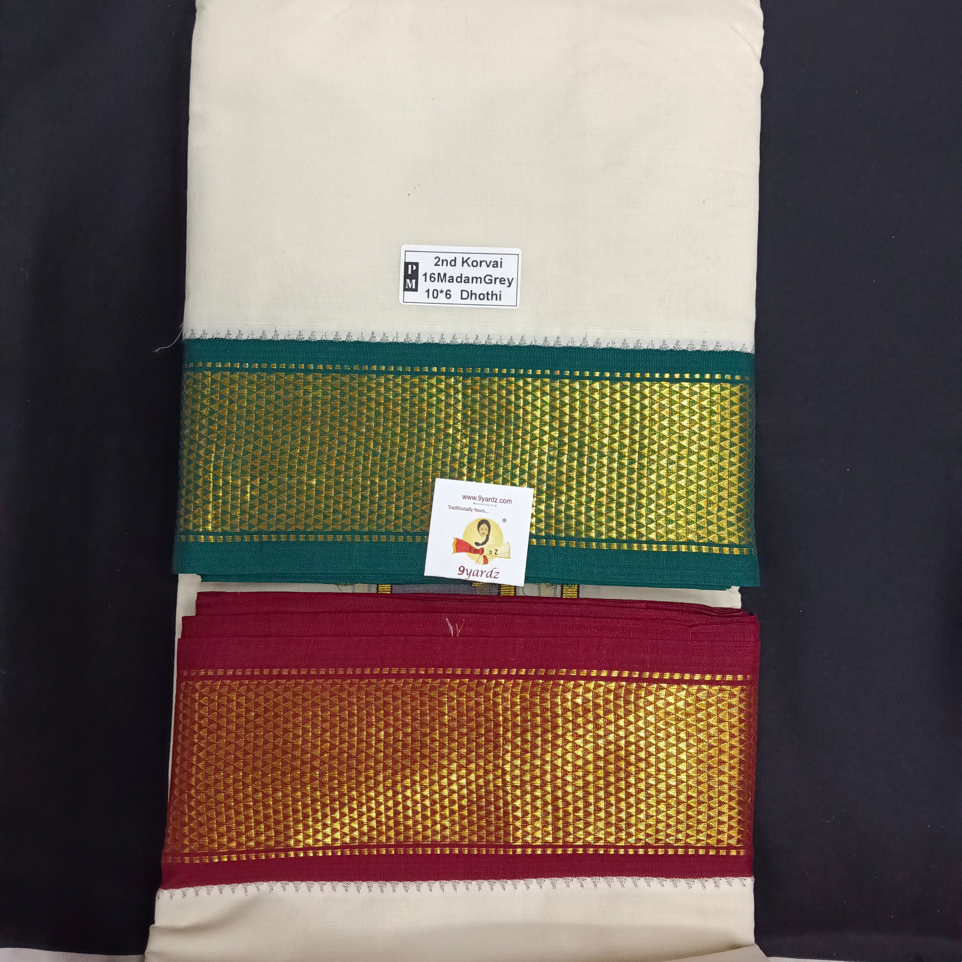 Pure cotton Muhurtham dhoti 10*6 16kann