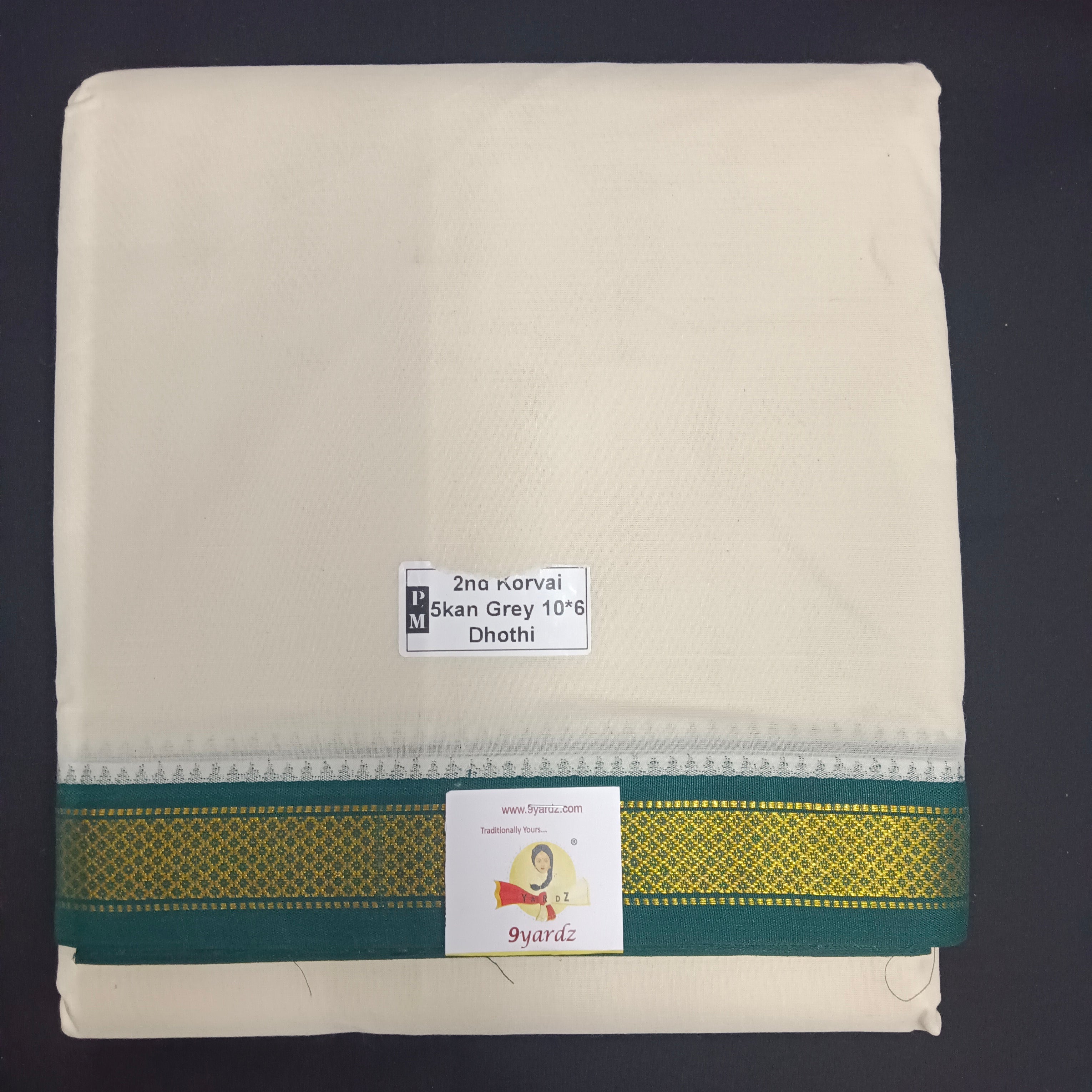 Pure cotton Muhurtham dhoti 10*6 5kann