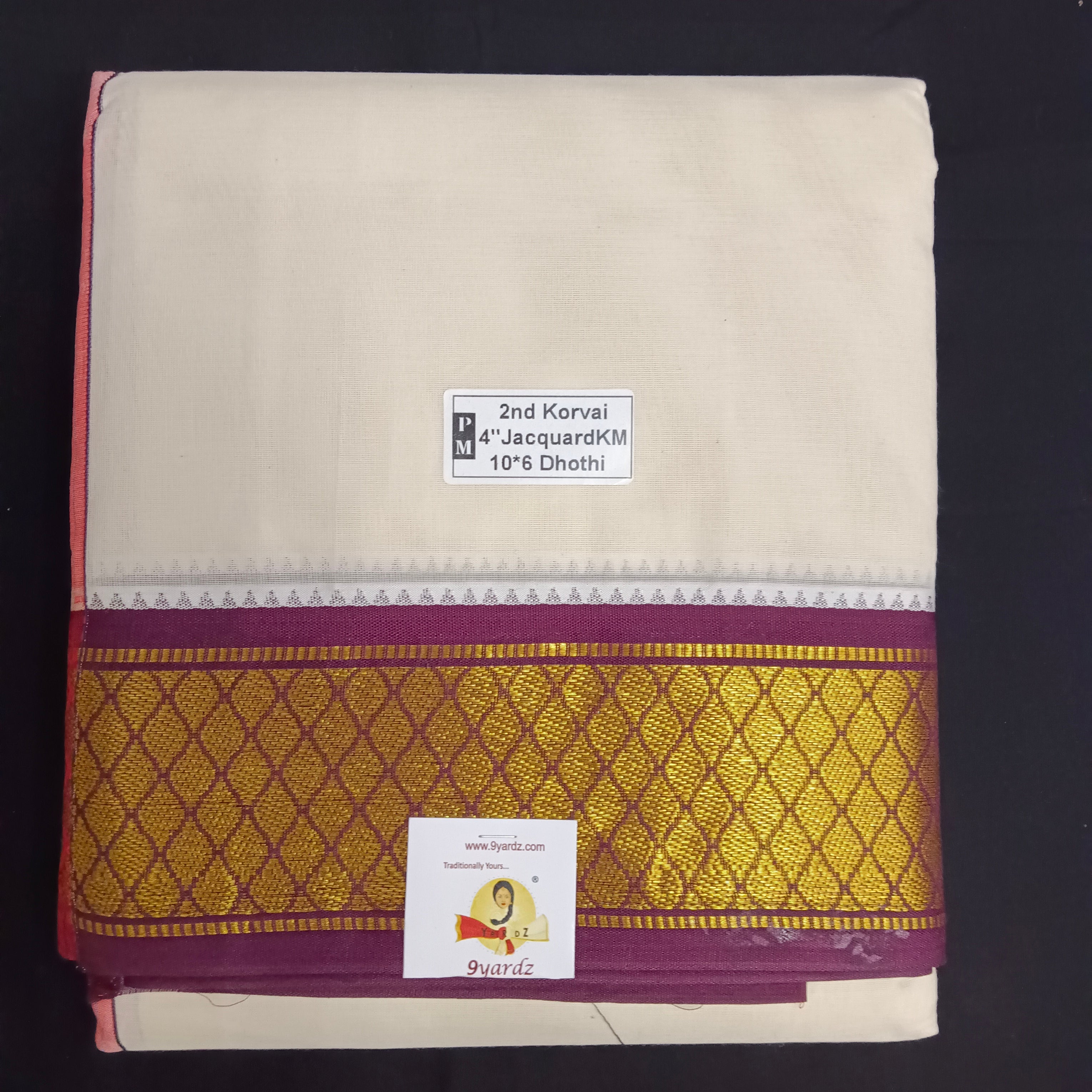 Pure cotton Muhurtham dhoti 10*6