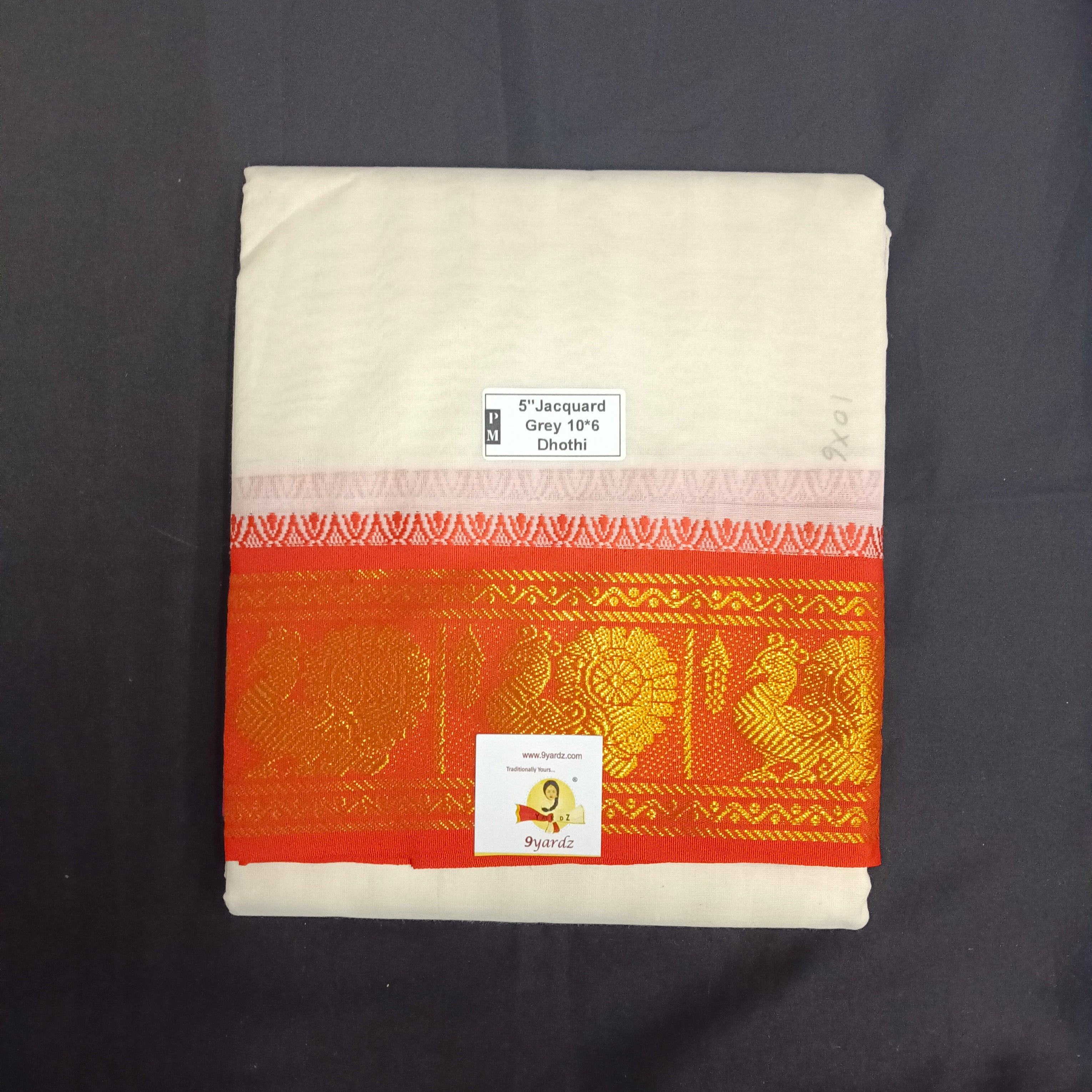 Cotton Dhothi Jacquard 10*6