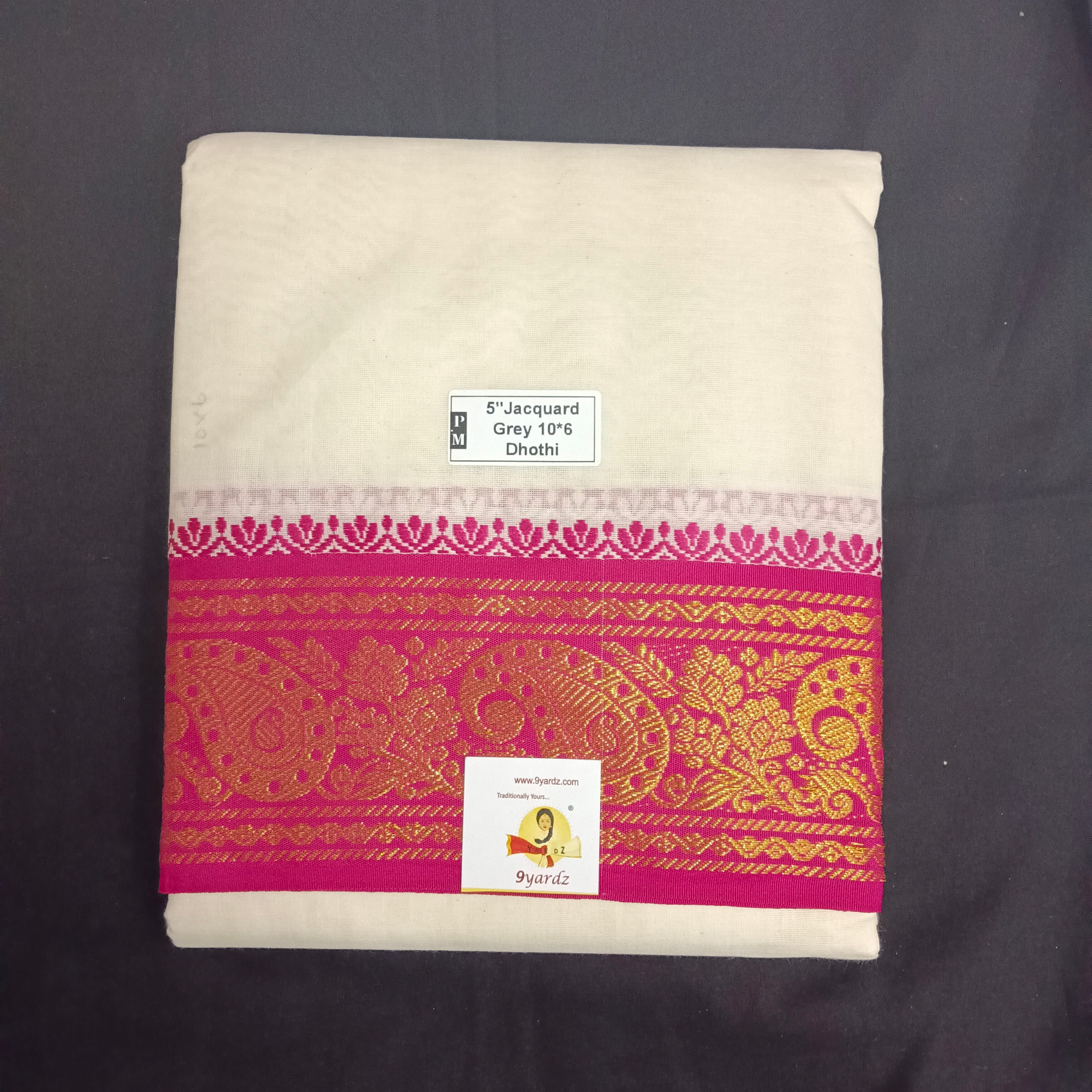 Cotton Dhothi Jacquard 10*6