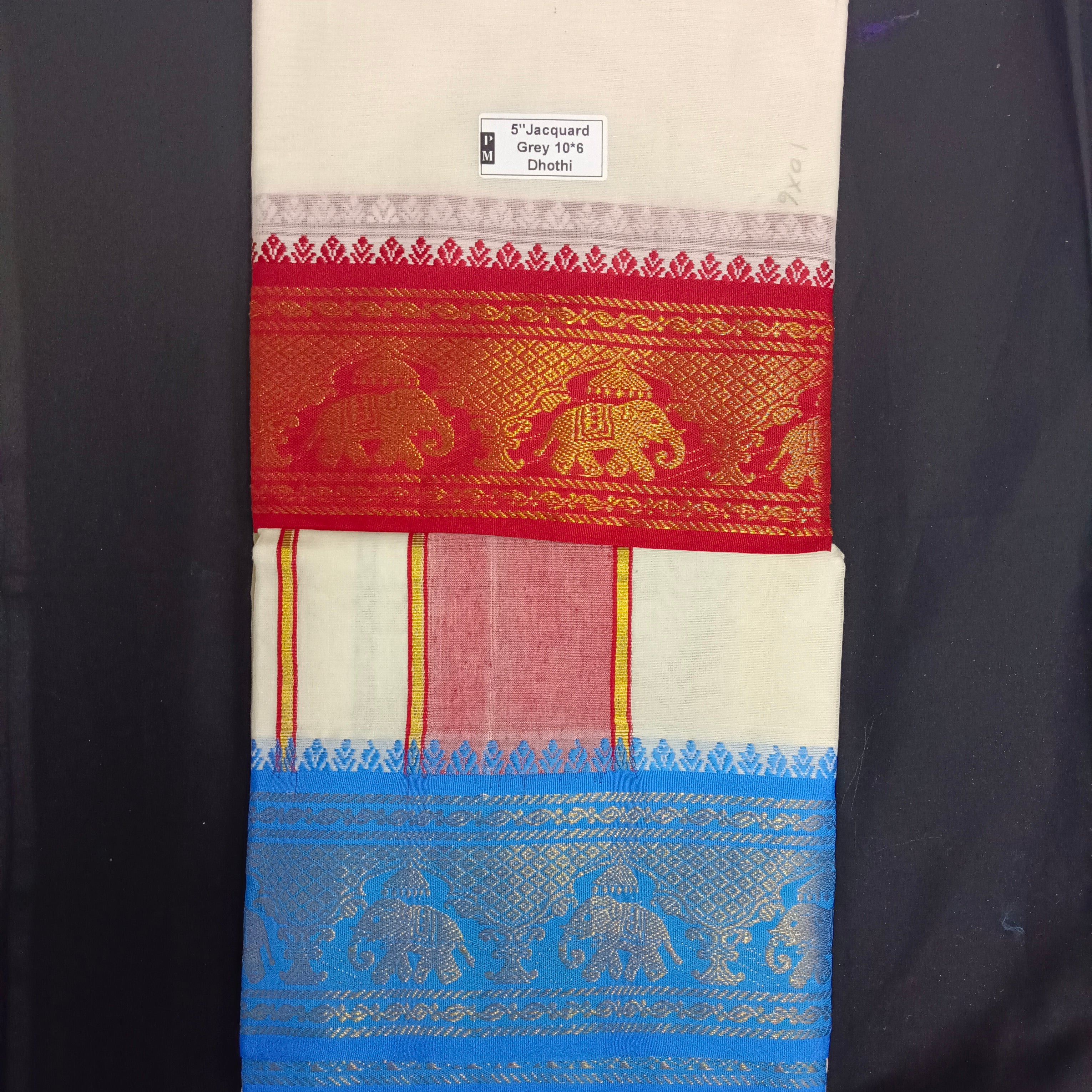 Cotton Dhothi Jacquard 10*6