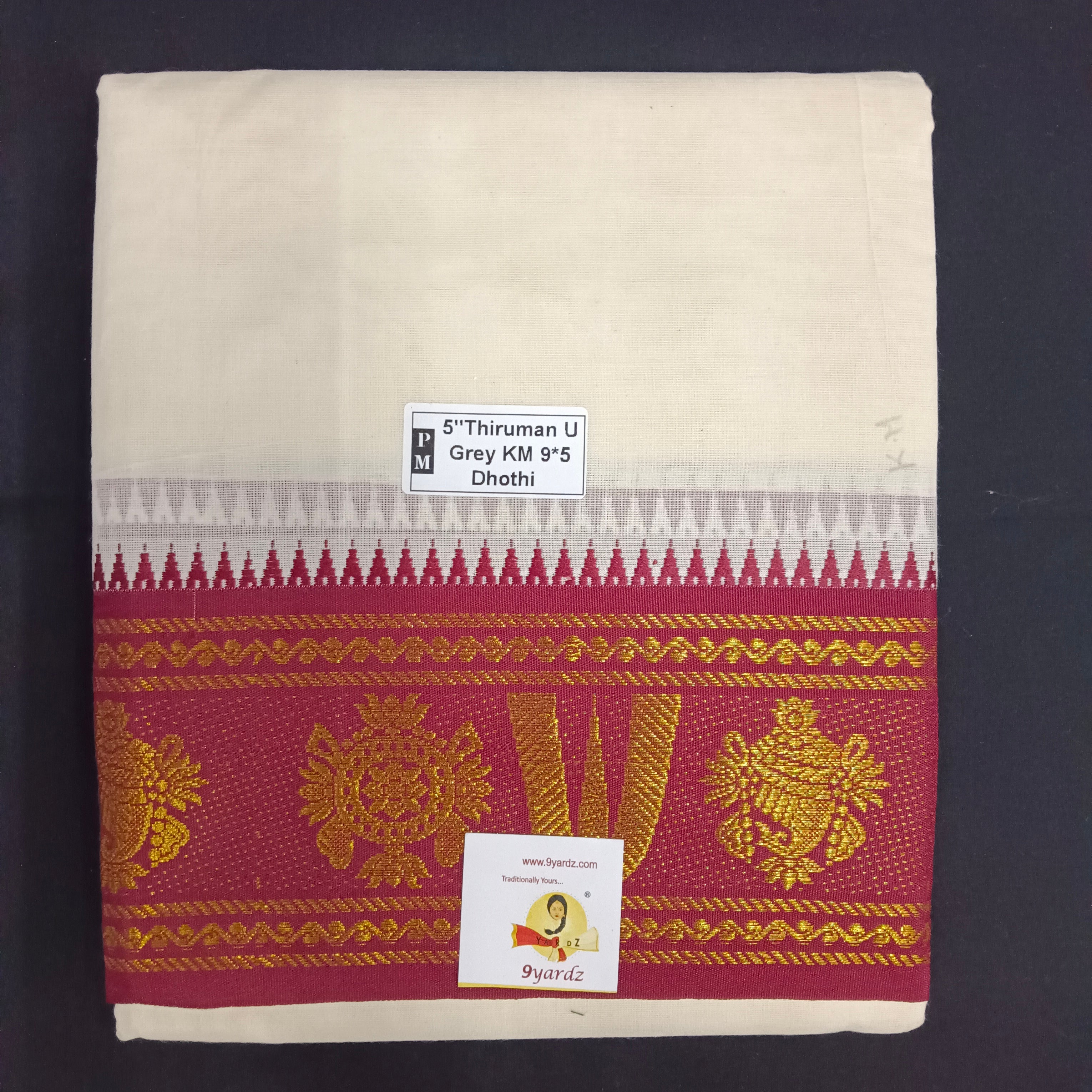 Cotton Dhothi Jacquard 9*5 KM