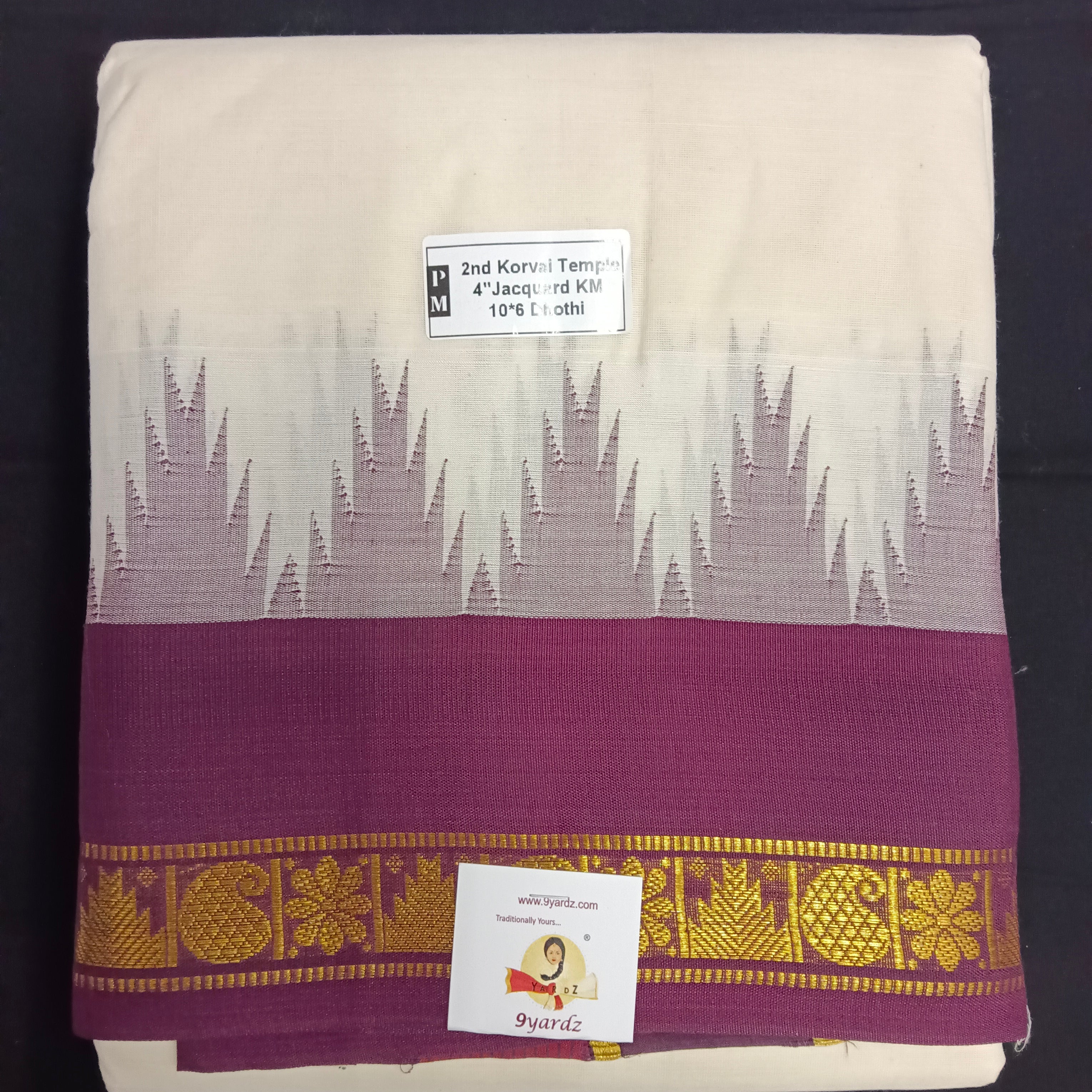 Pure cotton Muhurtham dhoti 10*6
