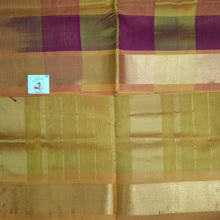 Load image into Gallery viewer, Pure silk Checked cotton 6 yards