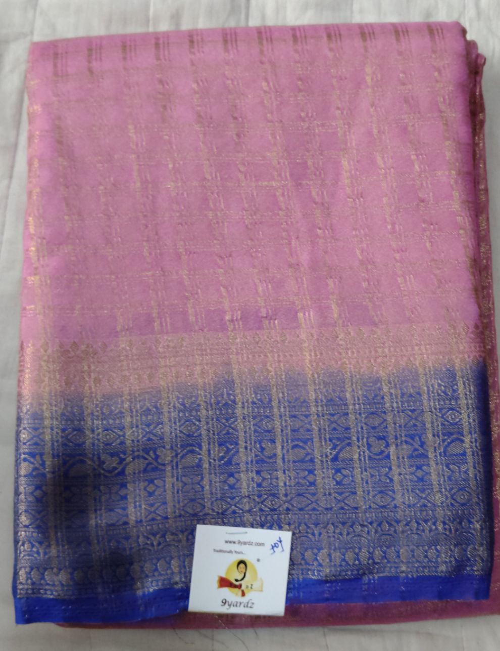 Mysore crepe silk checked (synthetic)
