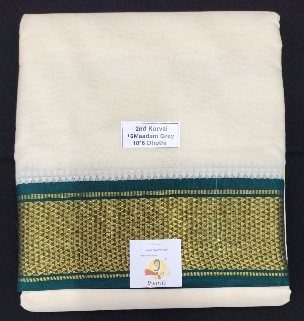 Pure cotton Muhurtham dhoti 10*6 16maadampet