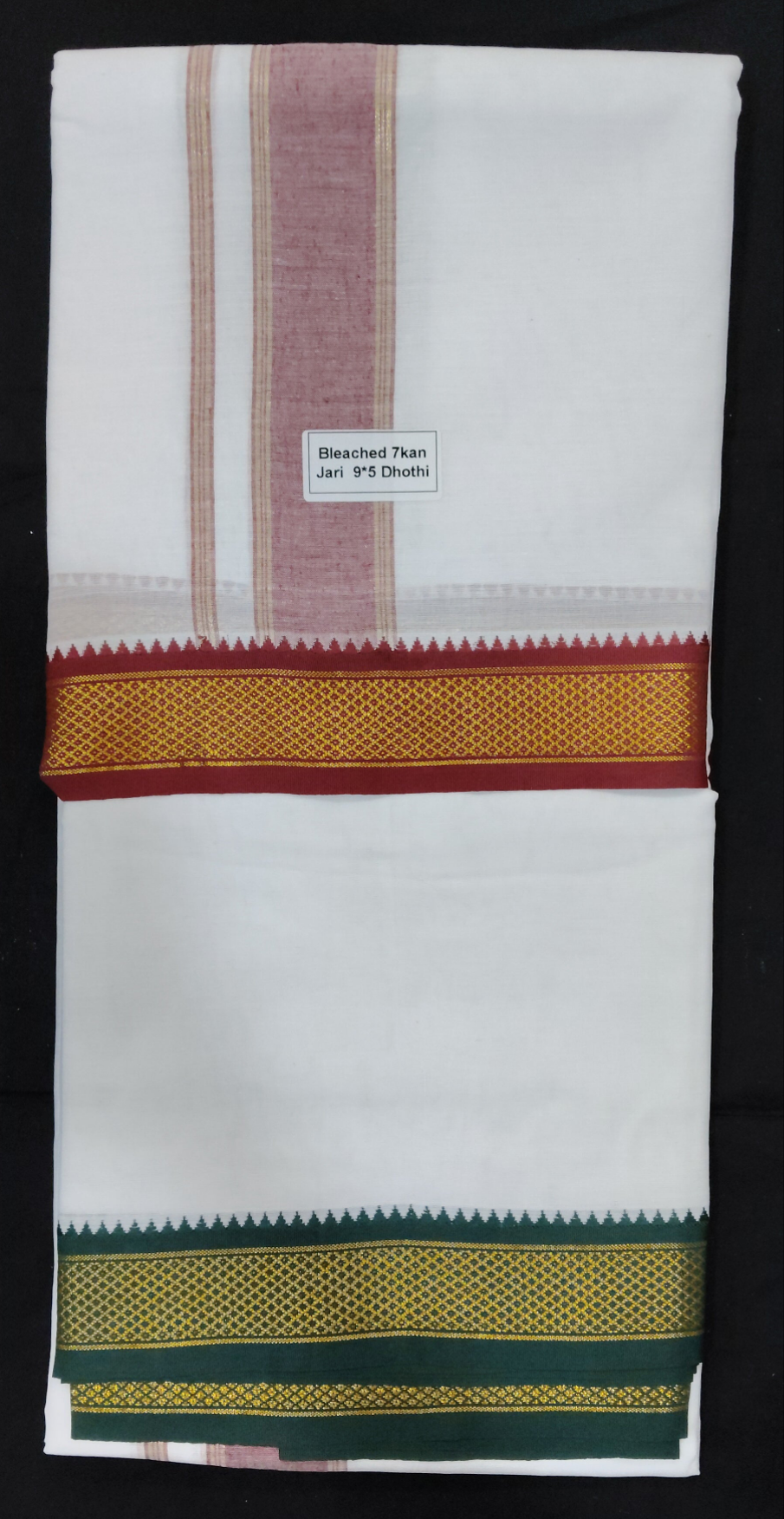 Cotton Dhothi Bleached 9*5