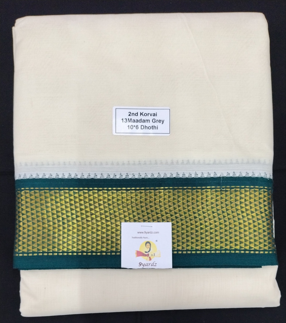 Pure cotton Muhurtham dhoti 10*6 13Maadampet