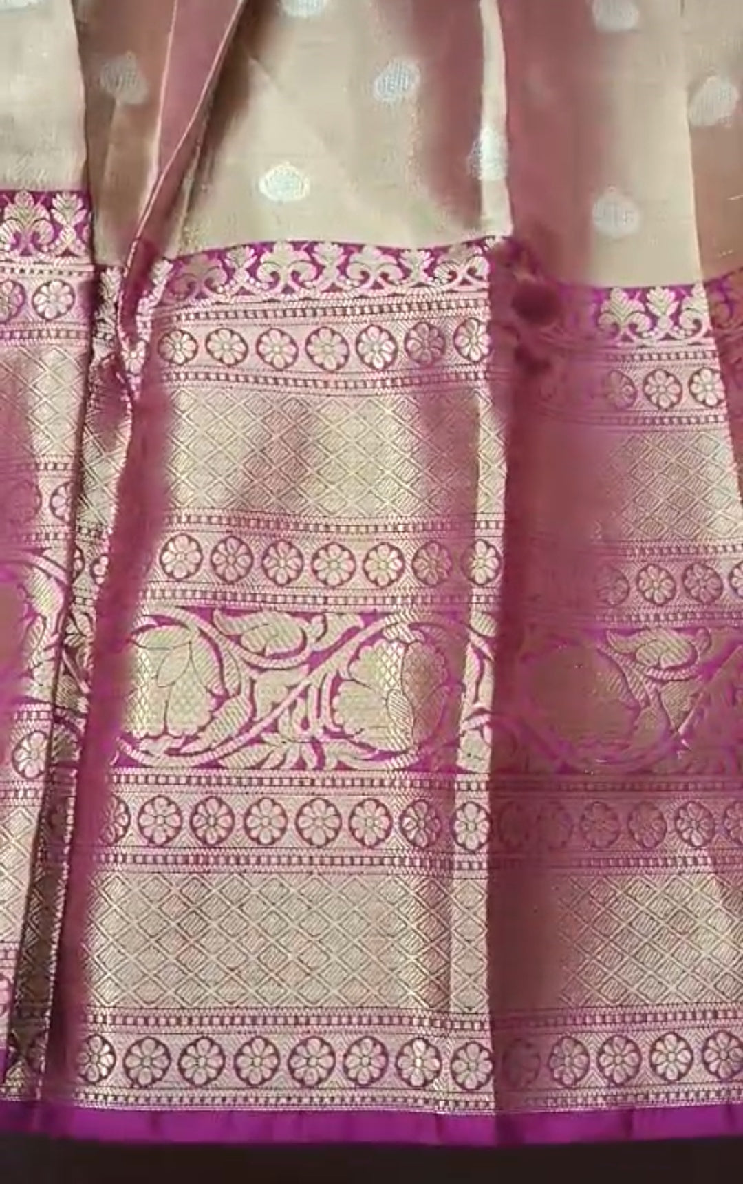 Lehenga choli type Embossed Paavadai
