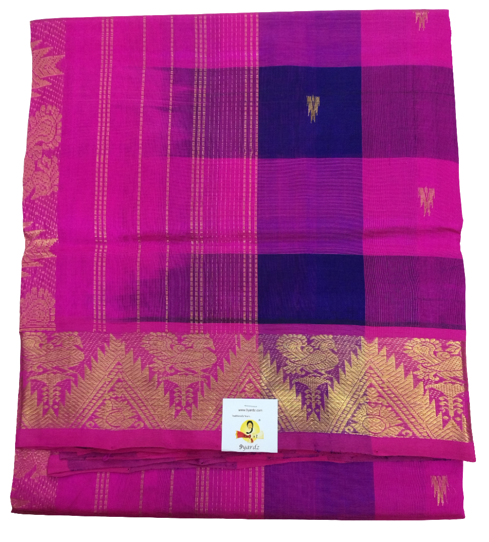 Pure silk cotton zari Palum Pazhamum Check