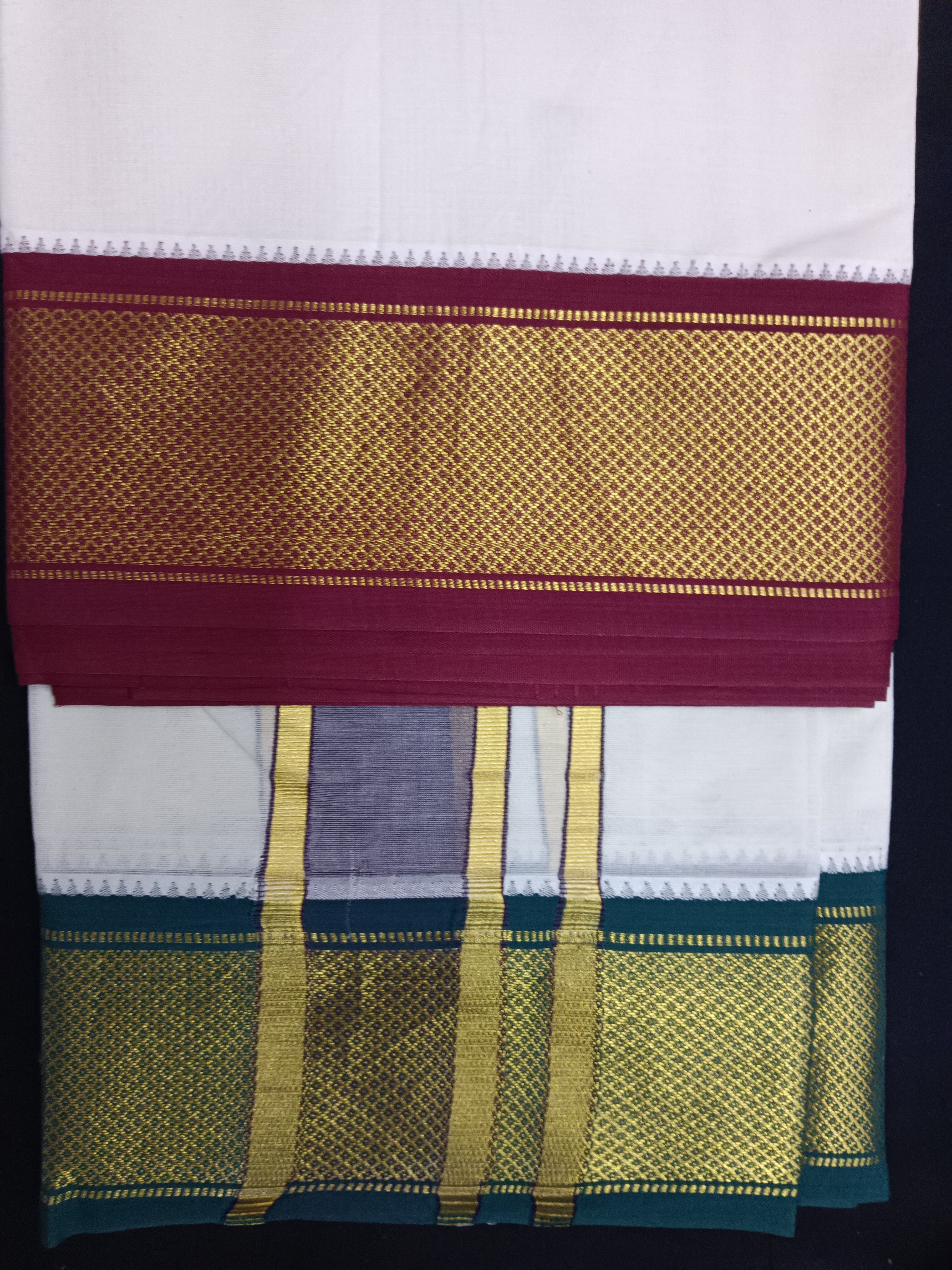 Pure cotton Muhurtham 16kann dhoti 9*5