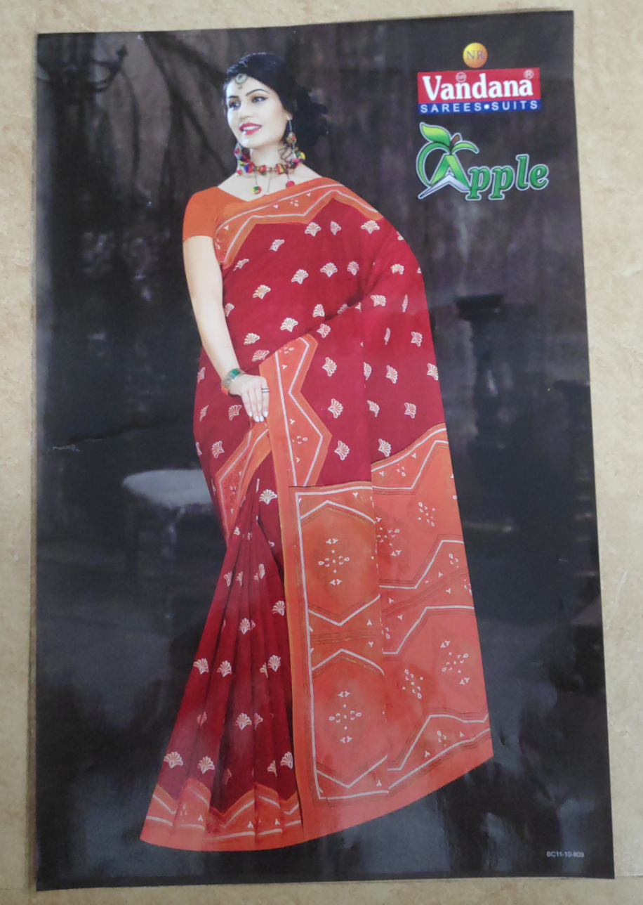 Cotton printed saree