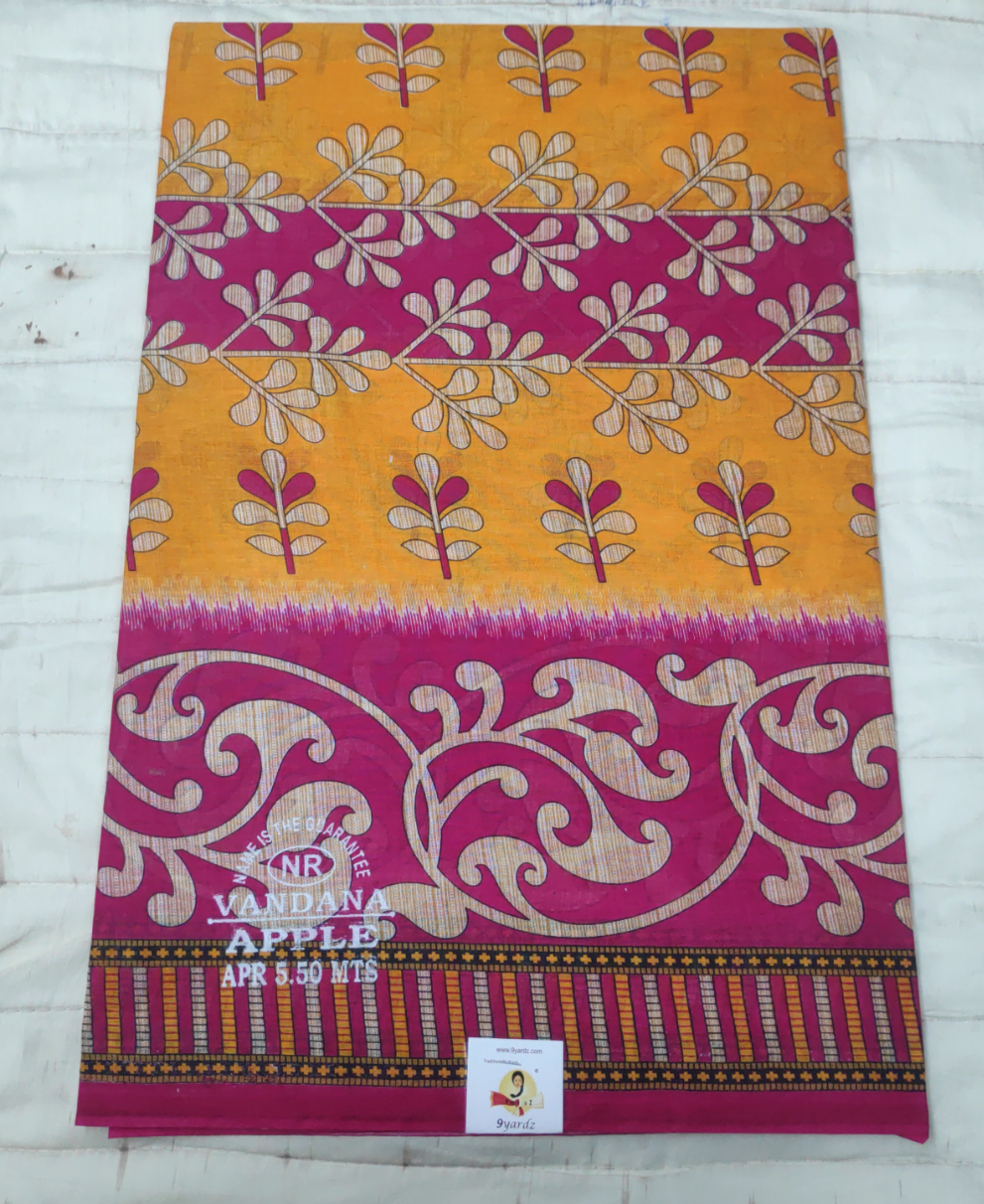 Cotton printed saree