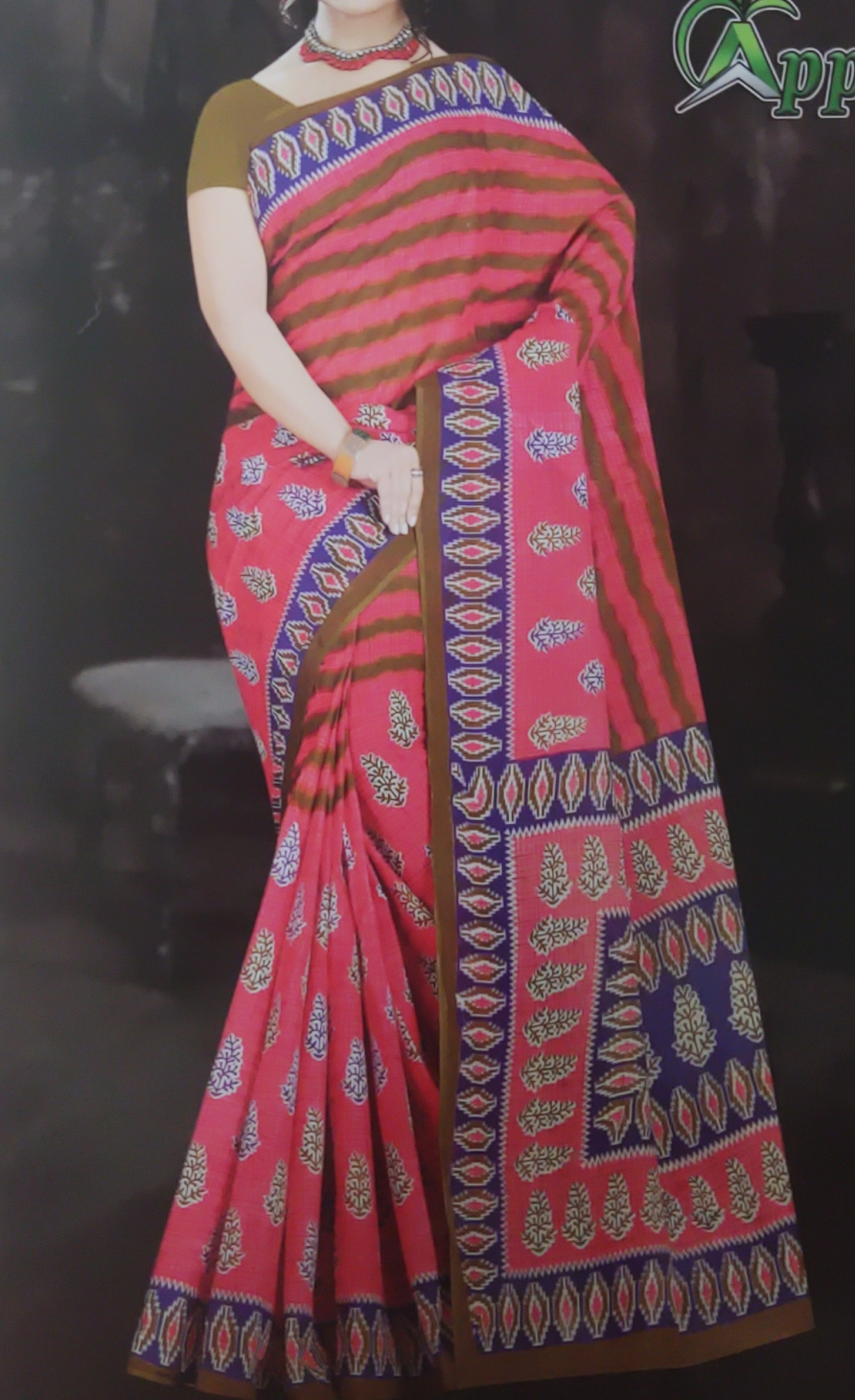 Cotton printed saree