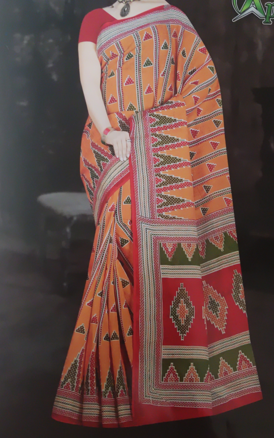 Cotton printed saree