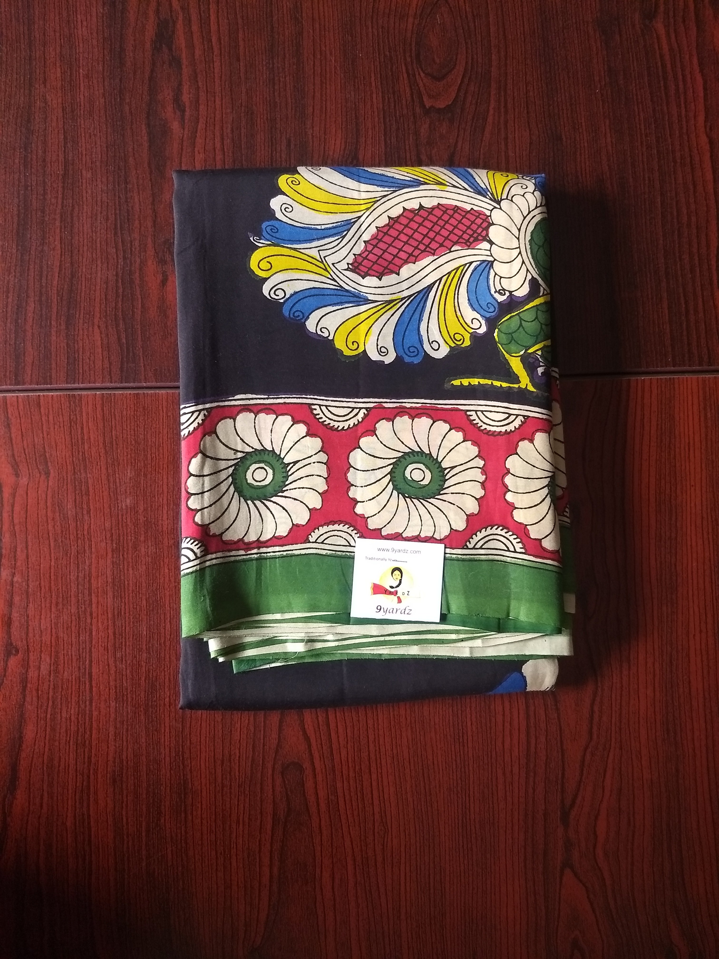 Hand block printed Kalamkari