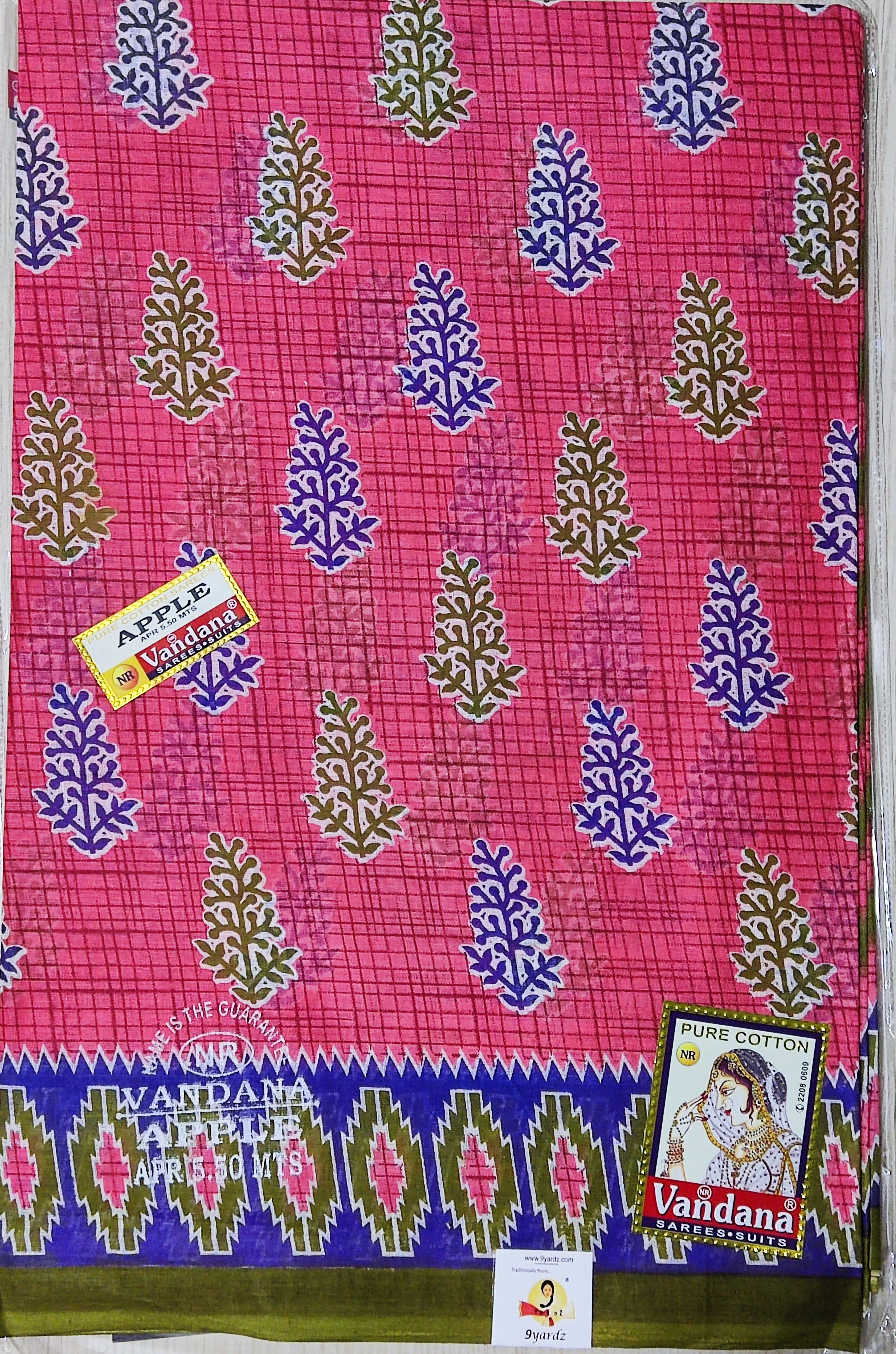 Cotton printed saree