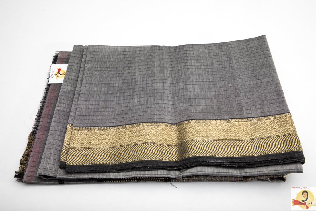 Maheshwari Silk Cotton- Grey