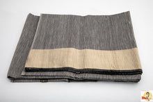 Load image into Gallery viewer, Maheshwari Silk Cotton- Grey and Black Partly