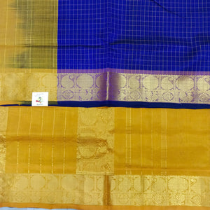 Pure silk cotton zari Check