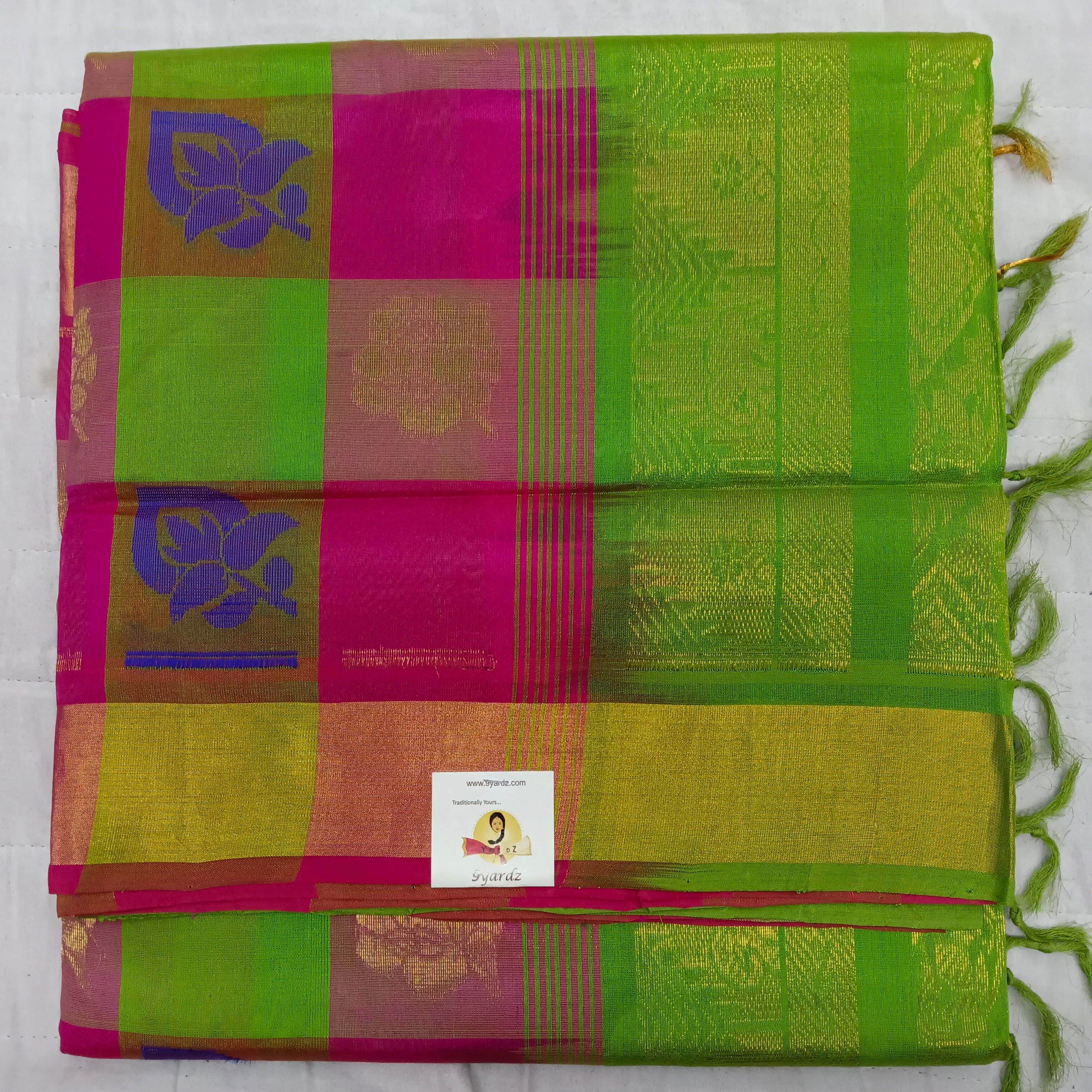 Rich jari butta in body with rich pallu- Andhra Silk Cotton 6 yards