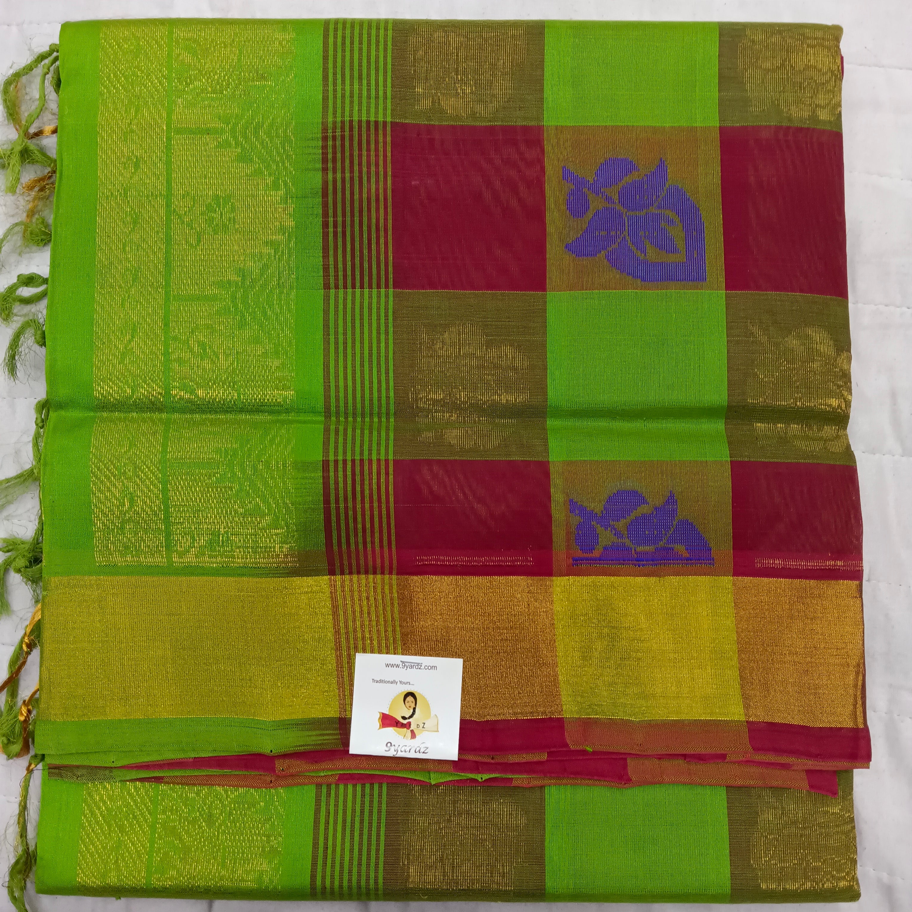 Rich jari butta in body with rich pallu- Andhra Silk Cotton 6 yards