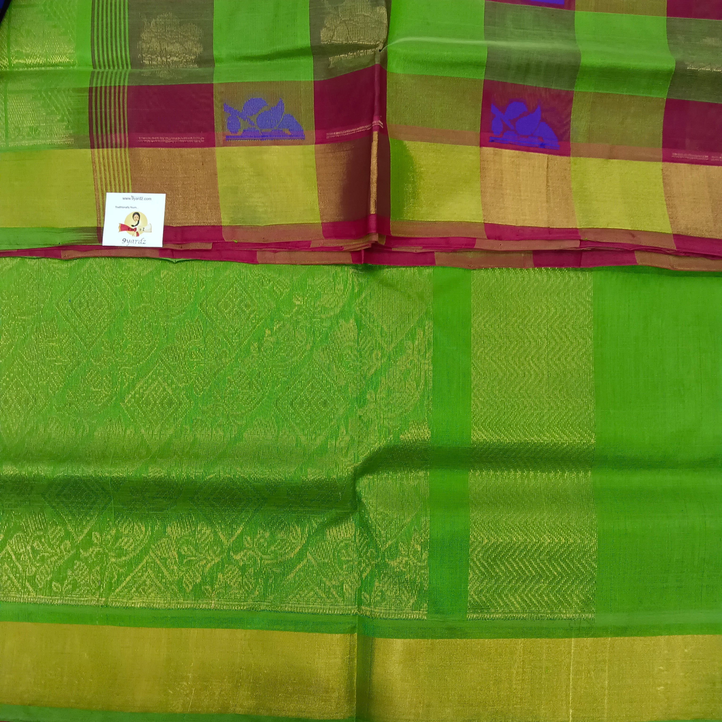 Rich jari butta in body with rich pallu- Andhra Silk Cotton 6 yards