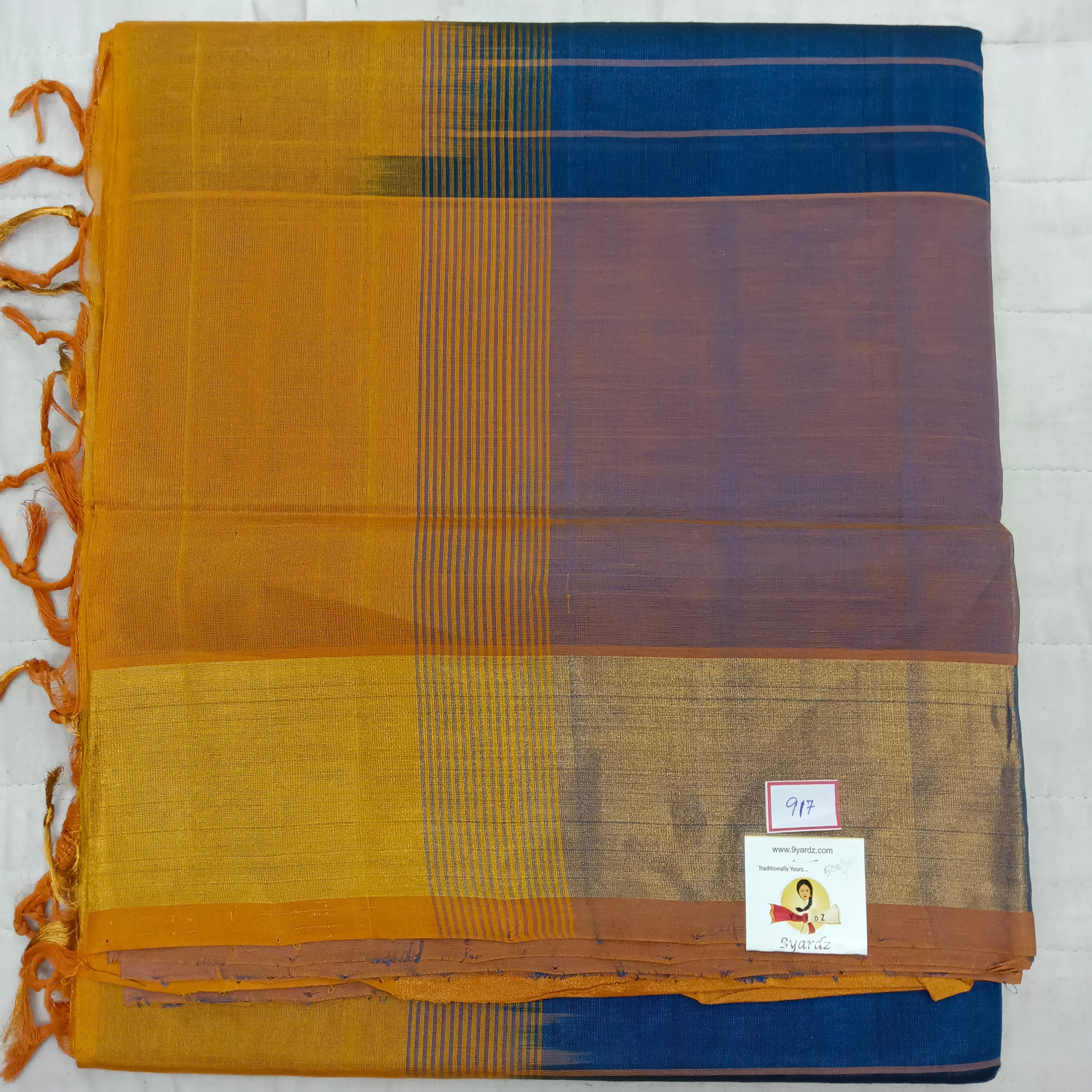 Checked pattern in Pallu- Andhra Silk Cotton 6 yards