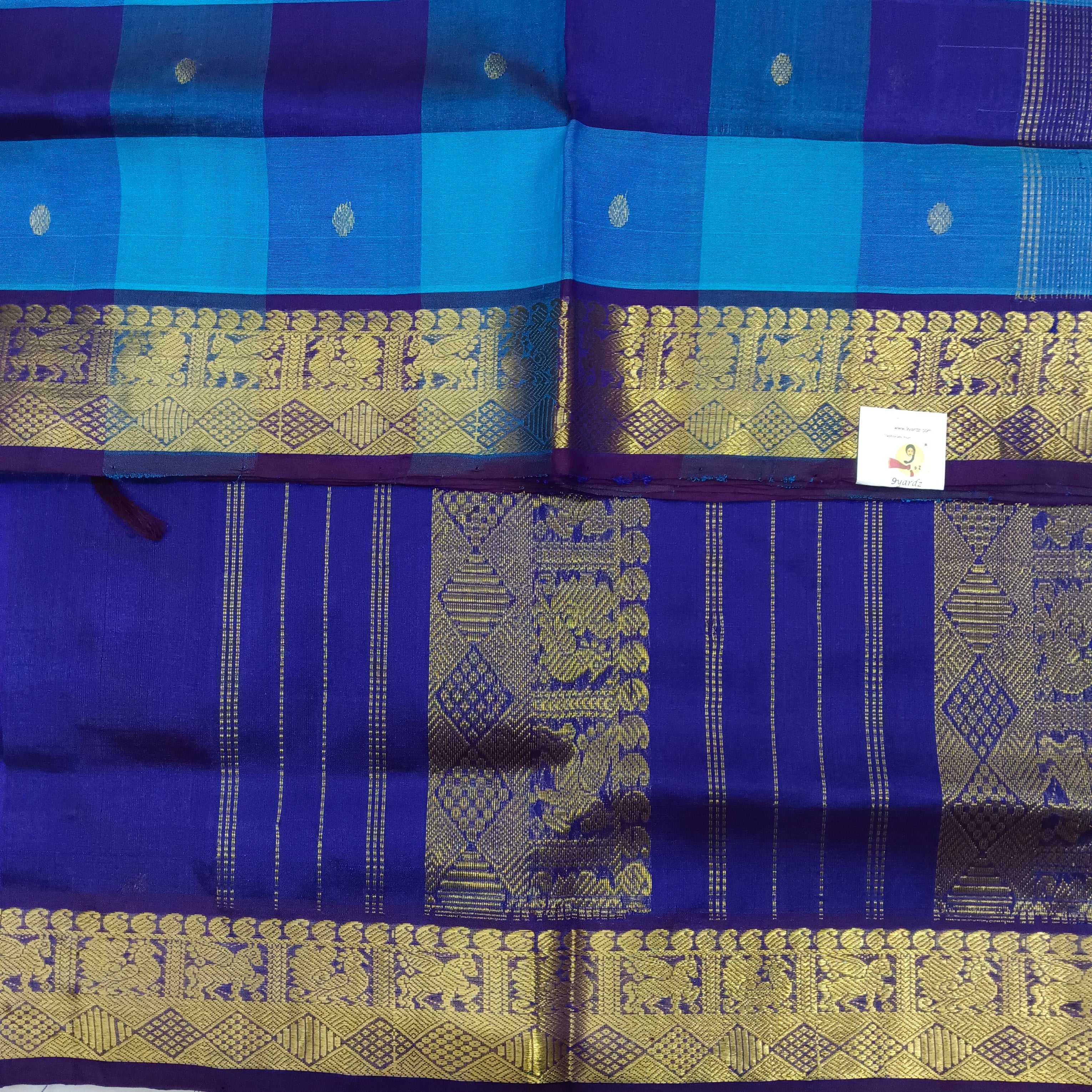 Pure silk cotton zari  Pazhum Pazhamum Check