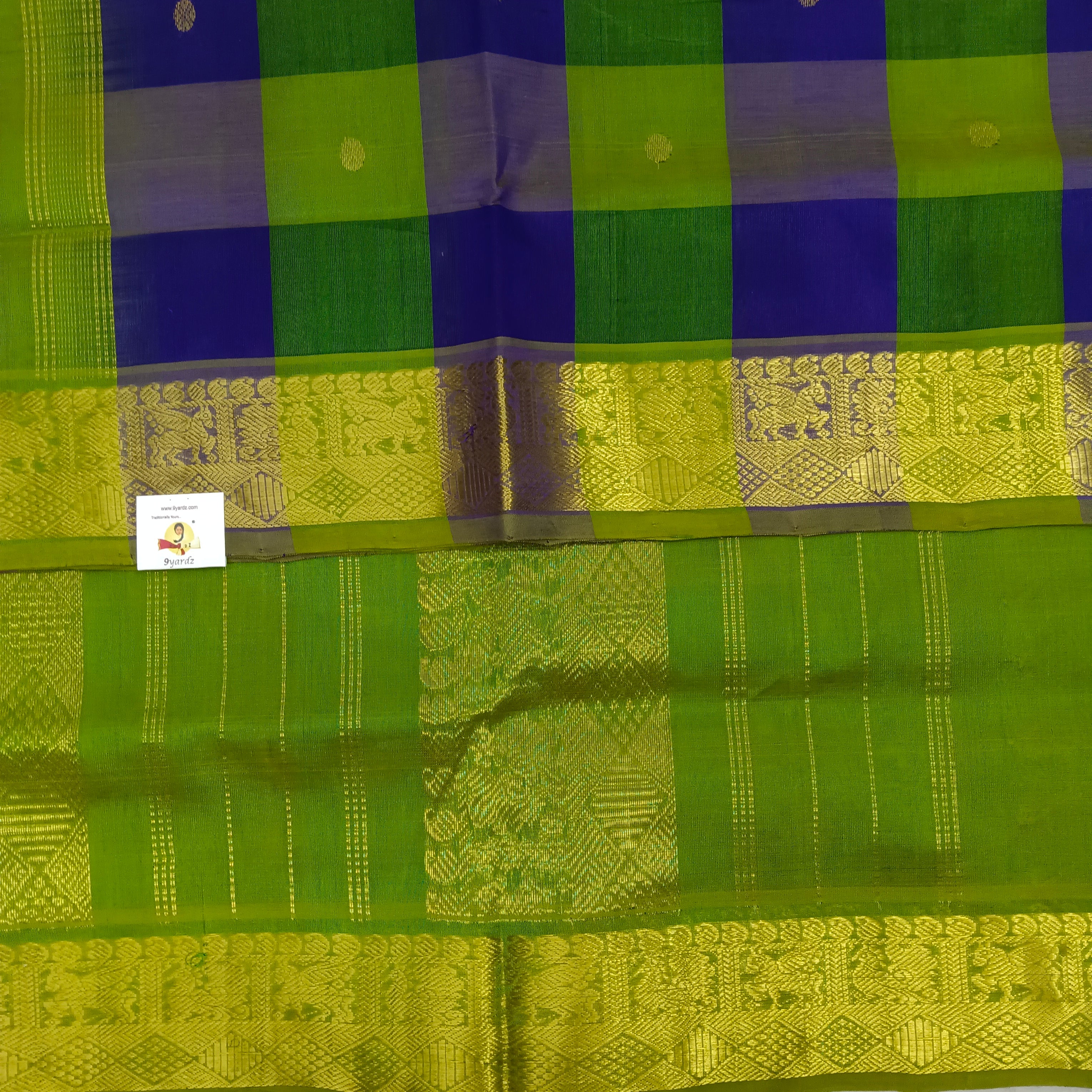 Pure silk cotton zari  Pazhum Pazhamum Check