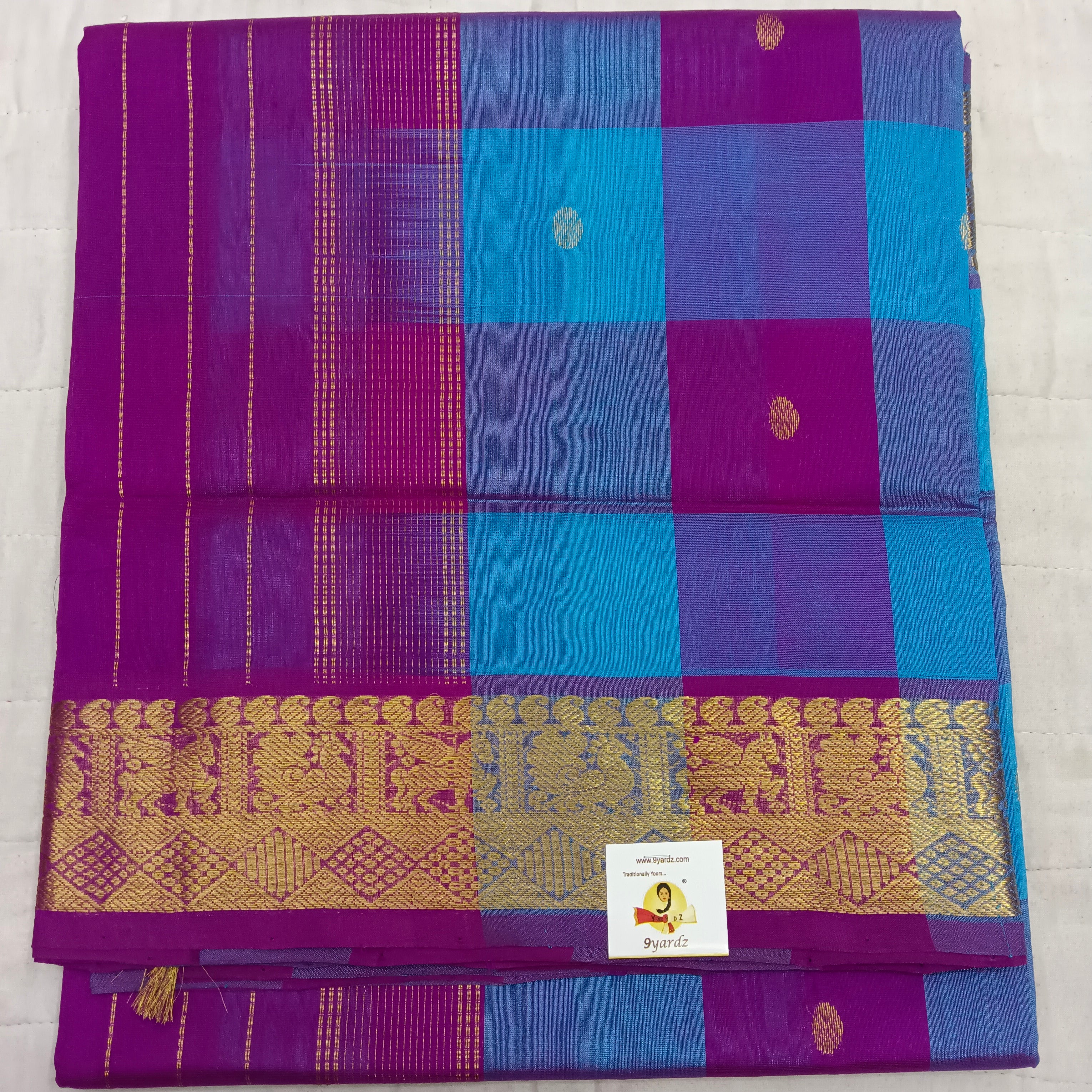 Pure silk cotton zari  Pazhum Pazhamum Check
