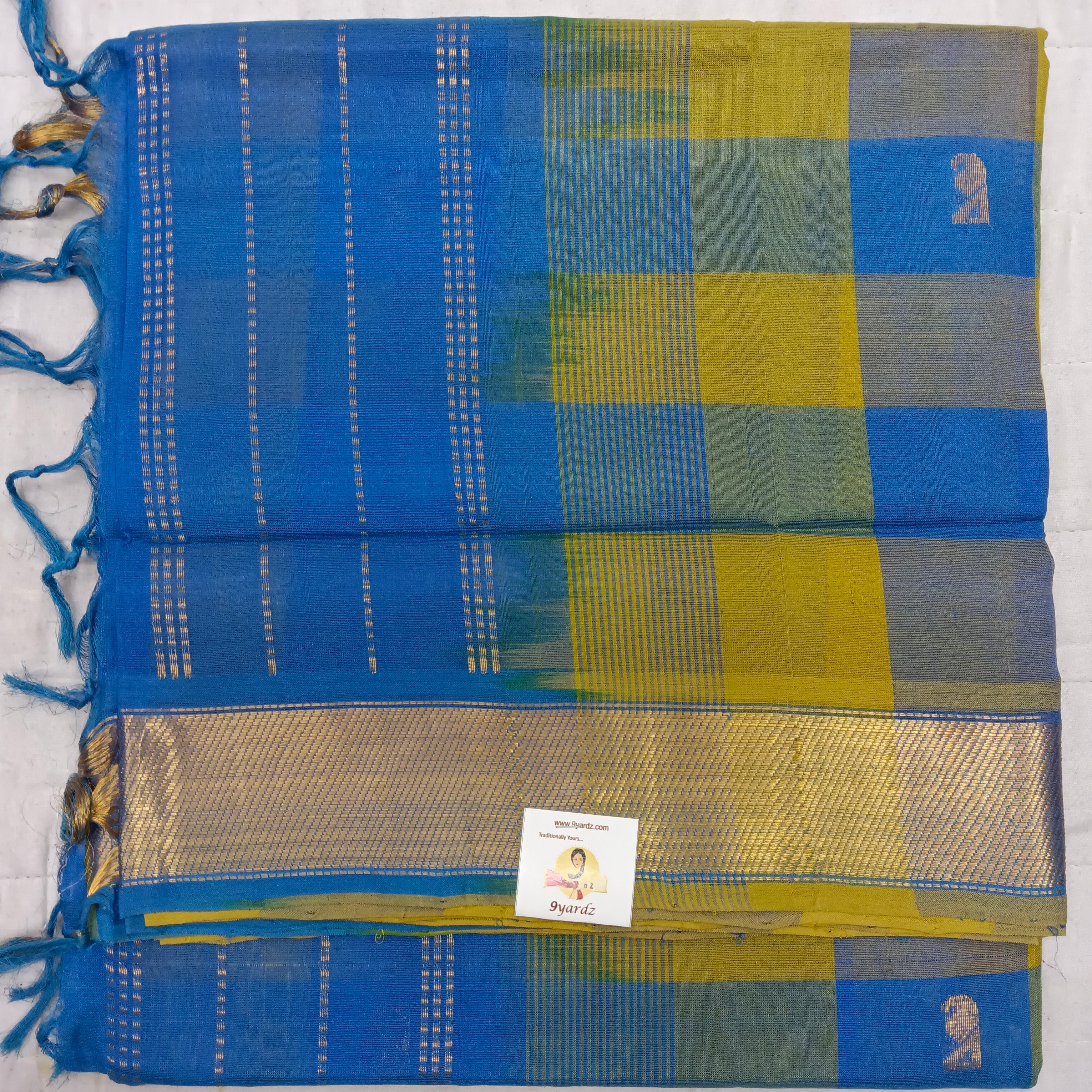 Pure silk cotton zari  Pazhum Pazhamum Check