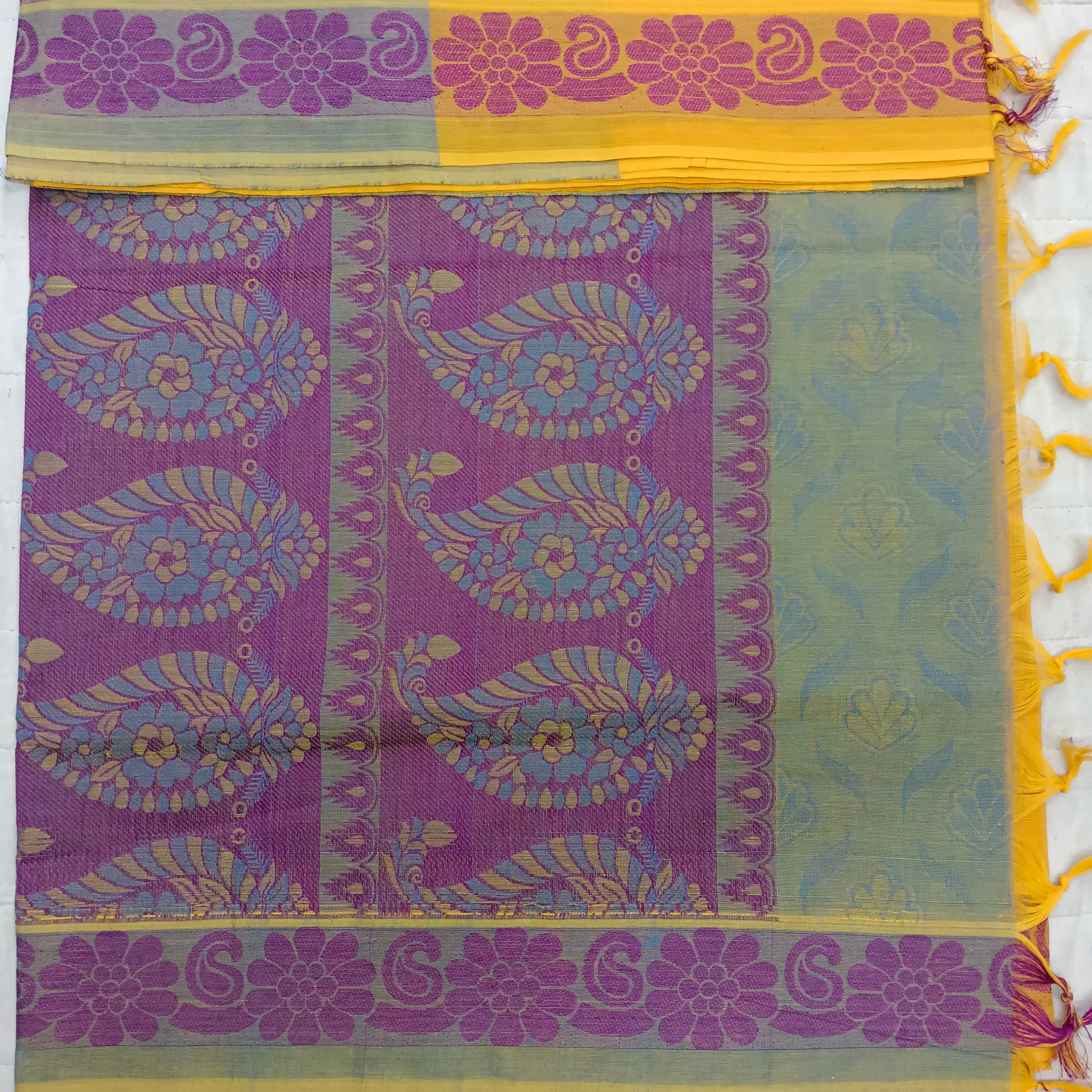 Rich Cotton Embossed sarees
