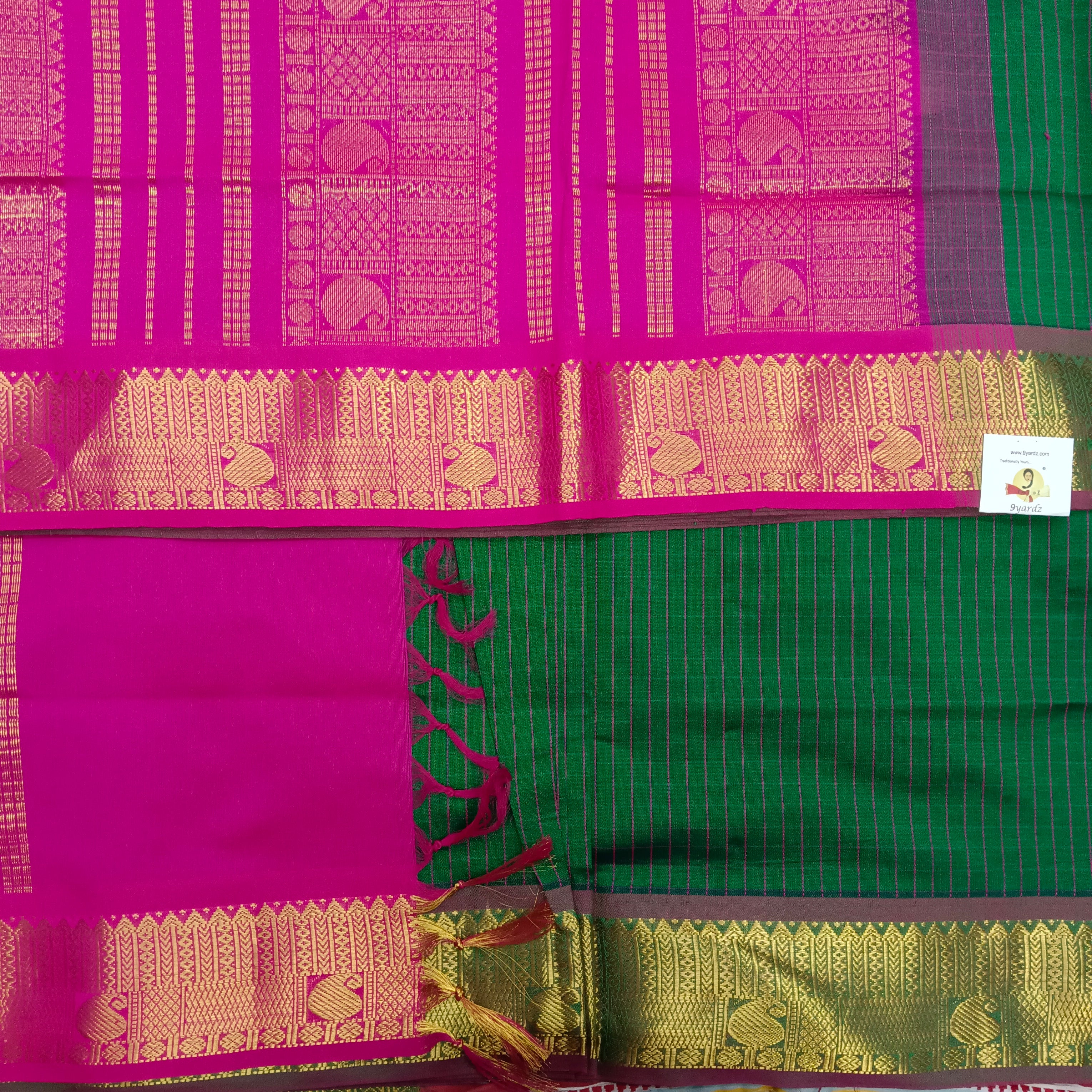 Semi Silk cotton Madisar Checked