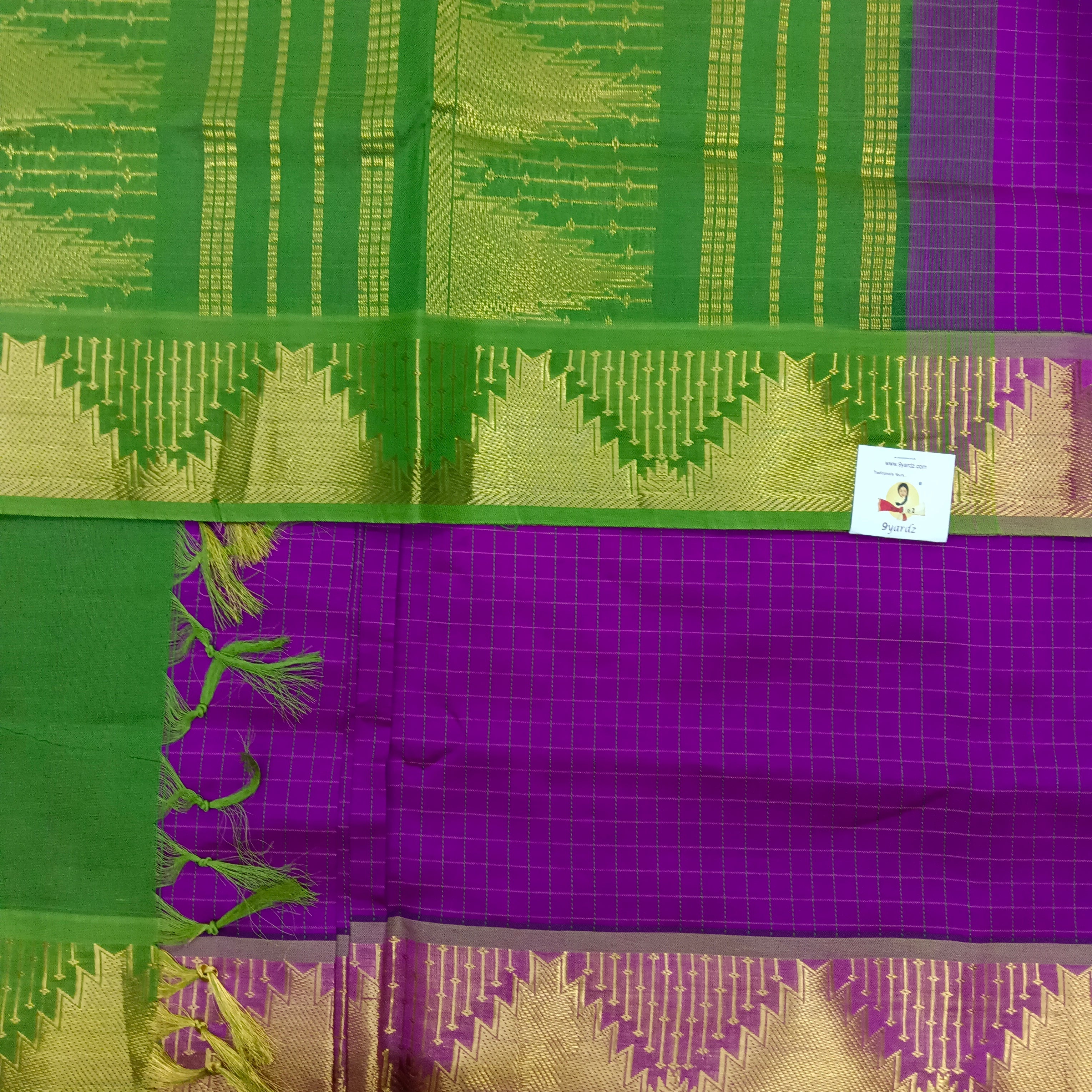 Semi Silk cotton Madisar Checked