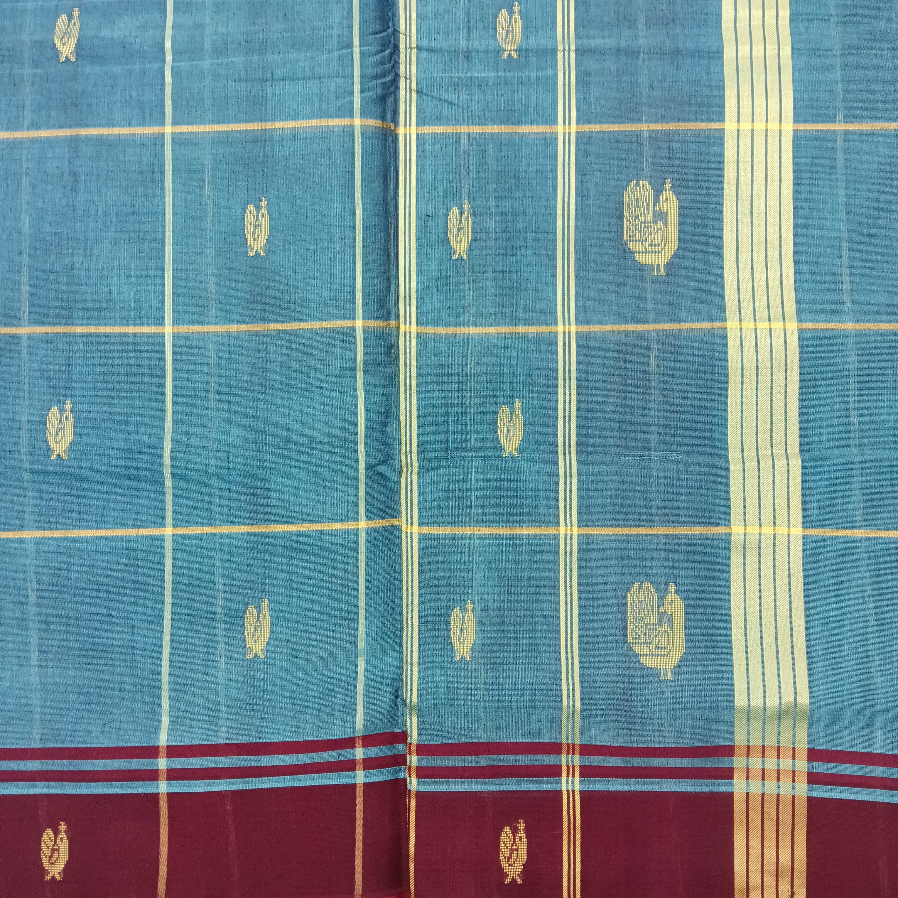 Devendra 10yards Body Checked Embossed