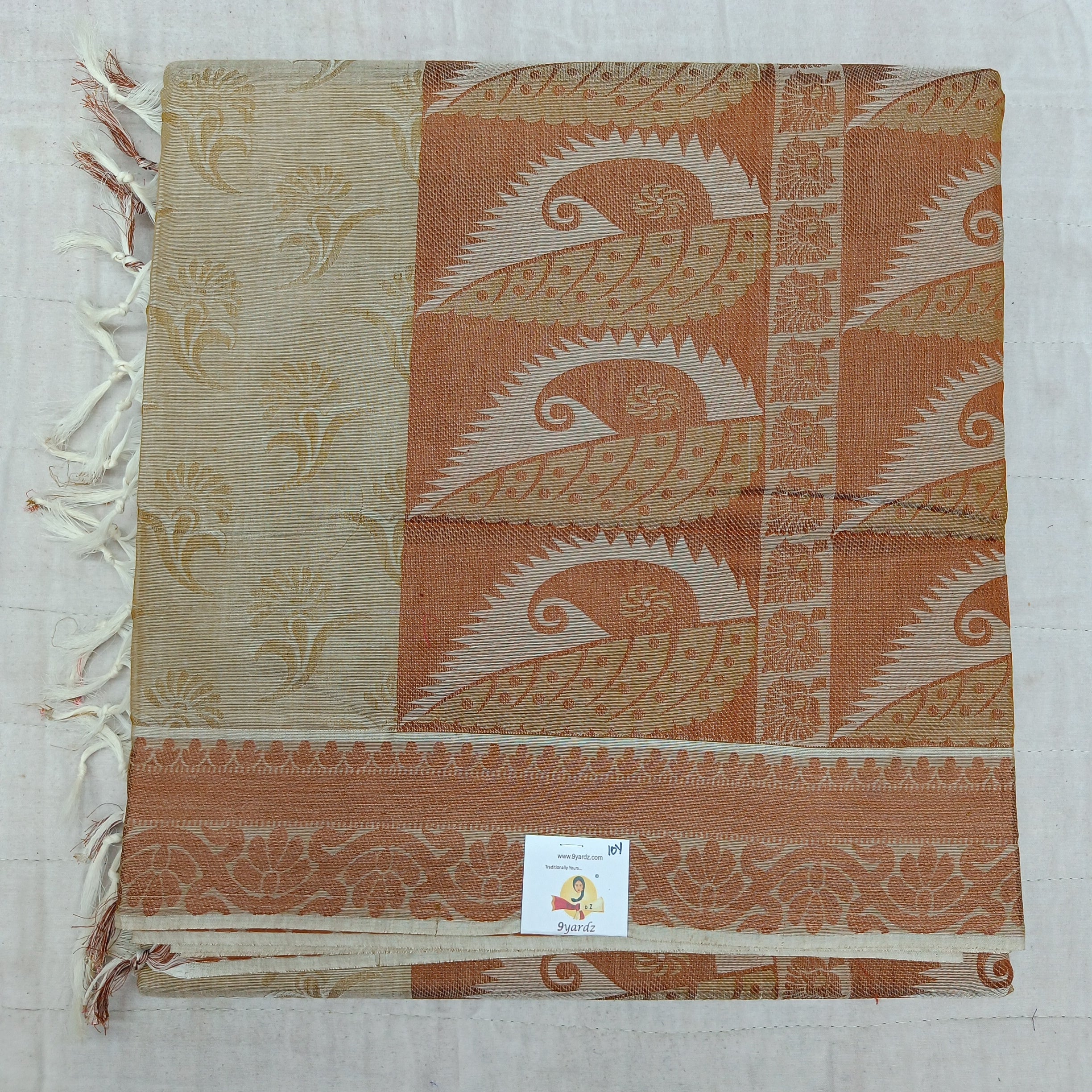 Rich Cotton Embossed sarees
