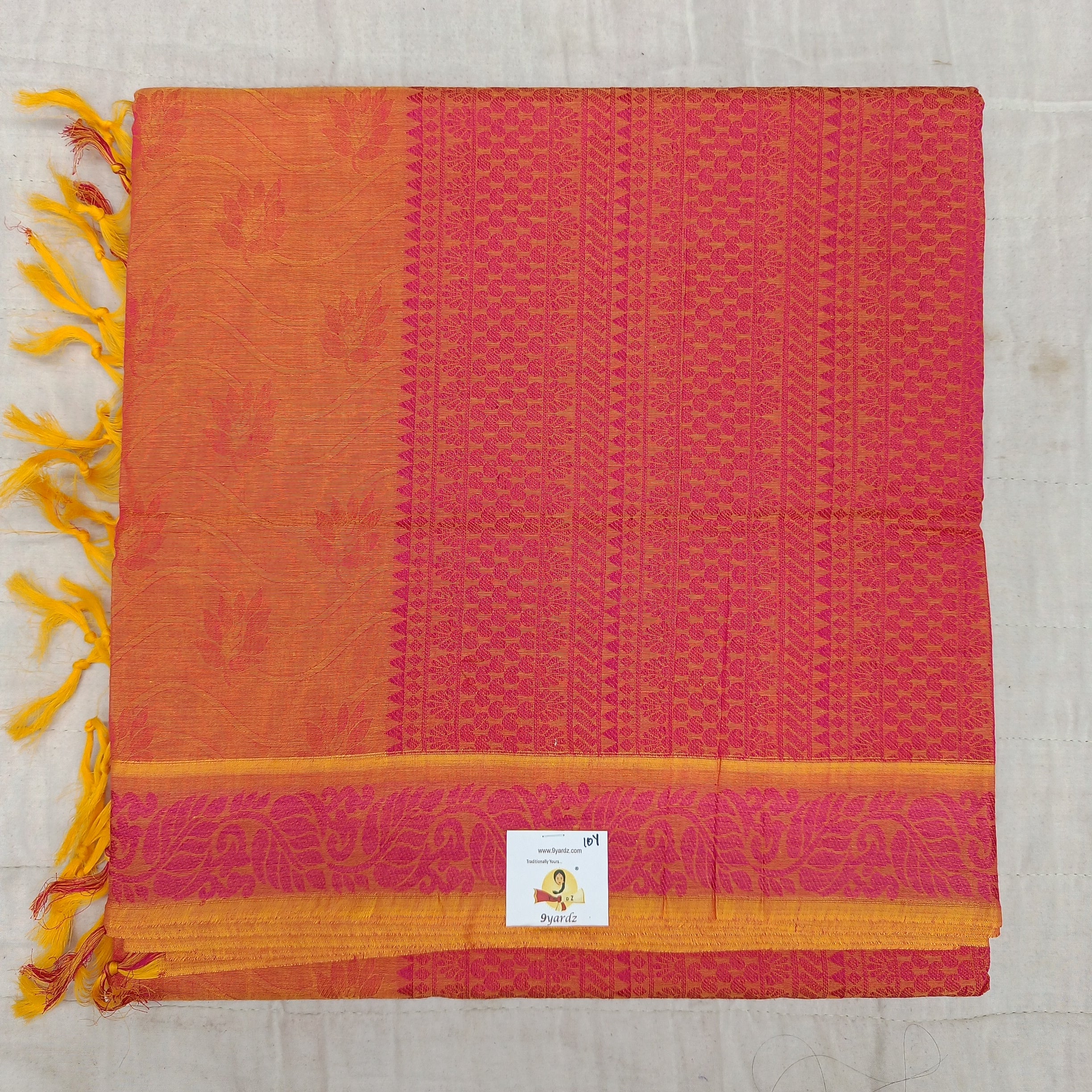 Rich Cotton Embossed sarees